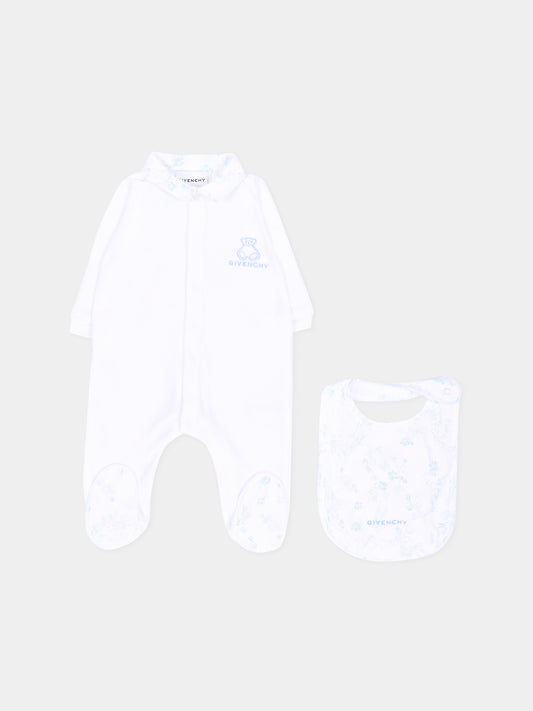 Set Tutine bianco per neonato floreale,Givenchy Kids,H31535 10P