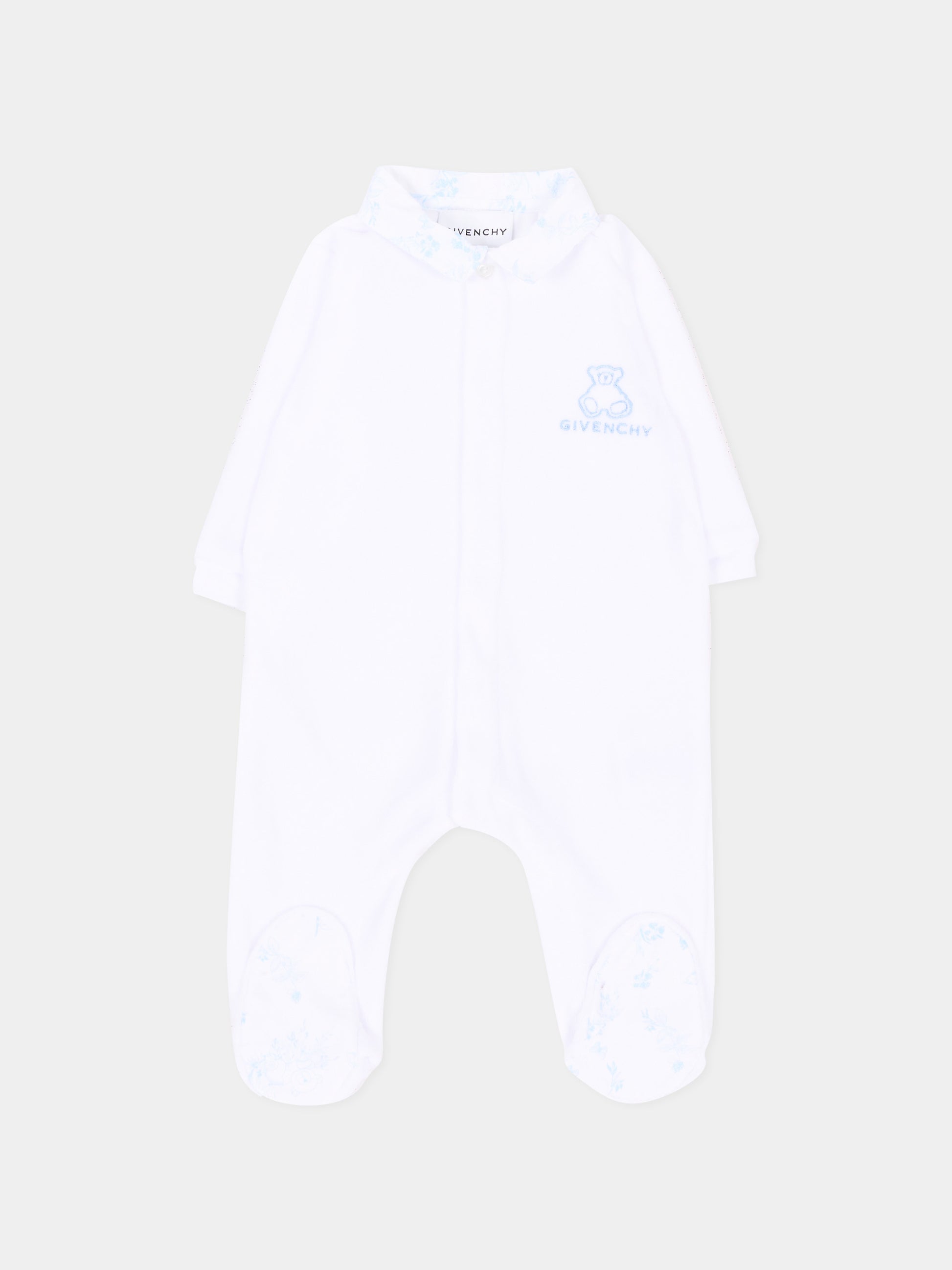 Set Tutine bianco per neonato floreale,Givenchy Kids,H31535 10P