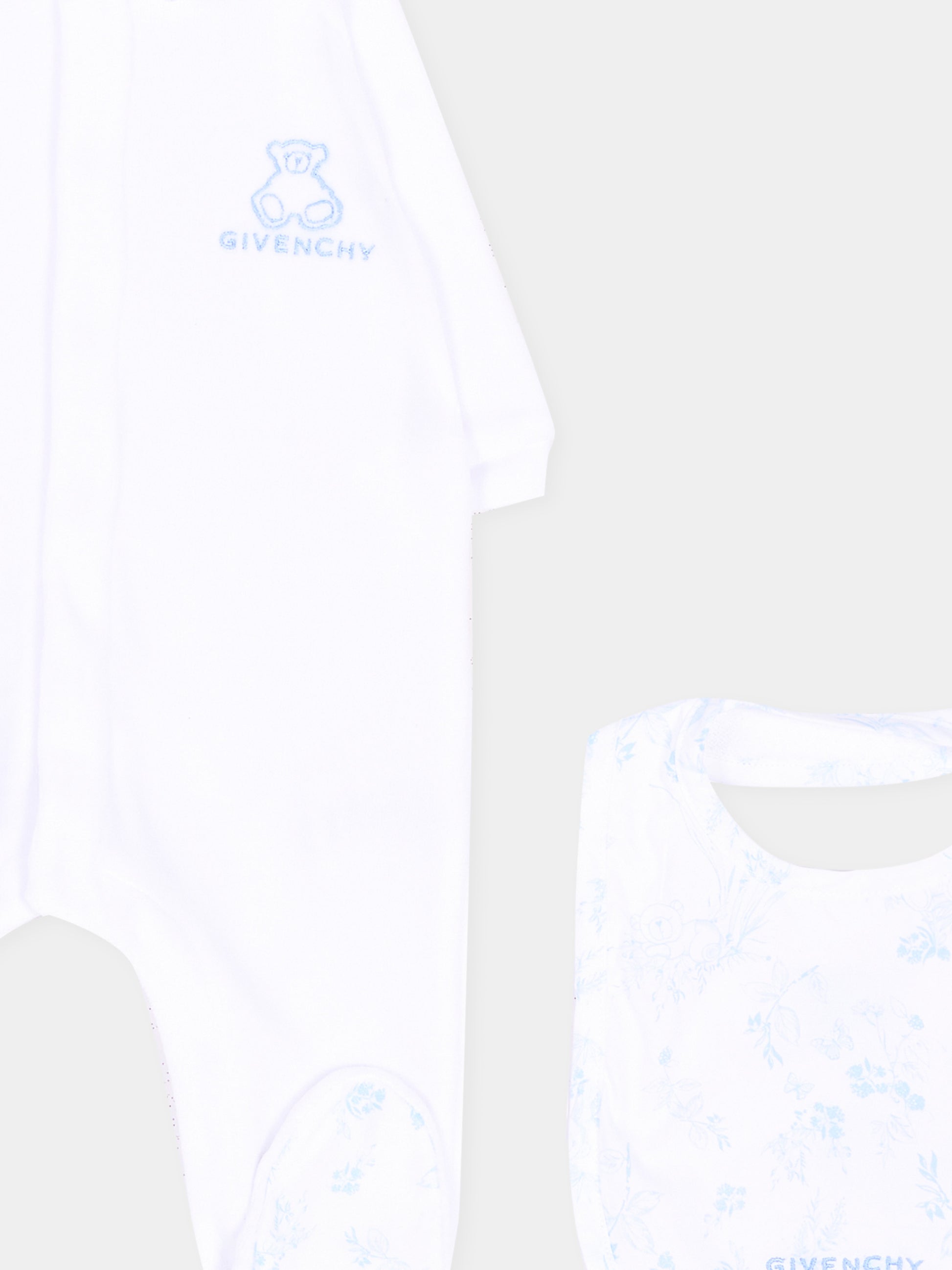 Set Tutine bianco per neonato floreale,Givenchy Kids,H31535 10P