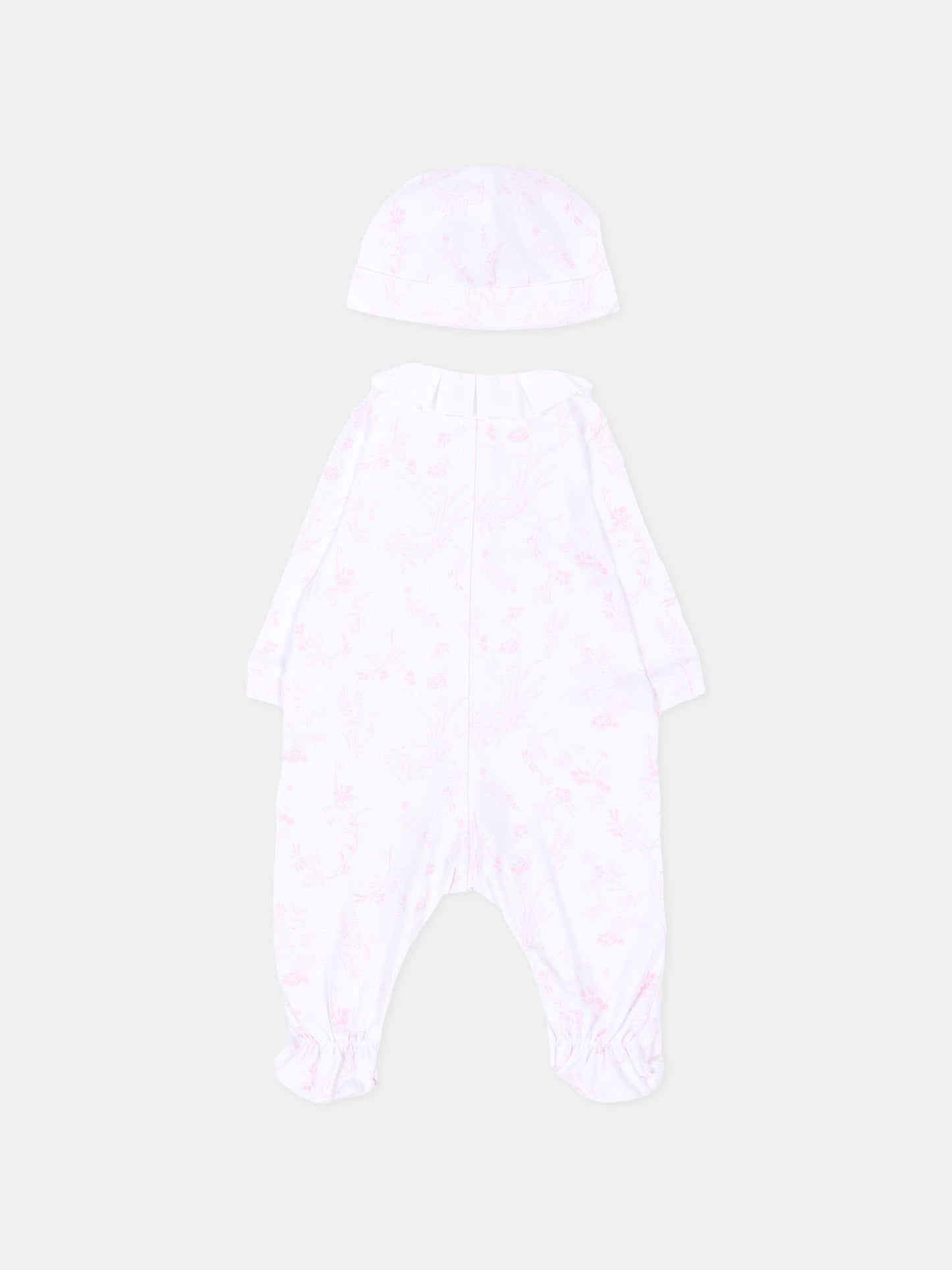 Set Tutine bianco per neonata floreale,Givenchy Kids,H31539 N54