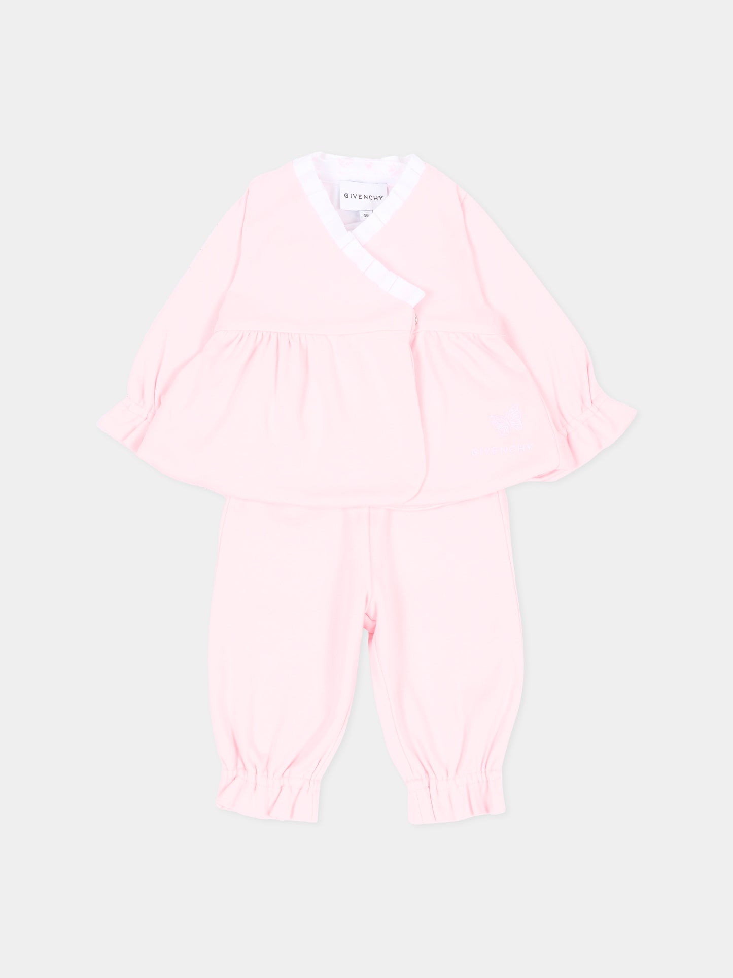 Completo nascita rosa per neonata,Givenchy Kids,H31541 44Z