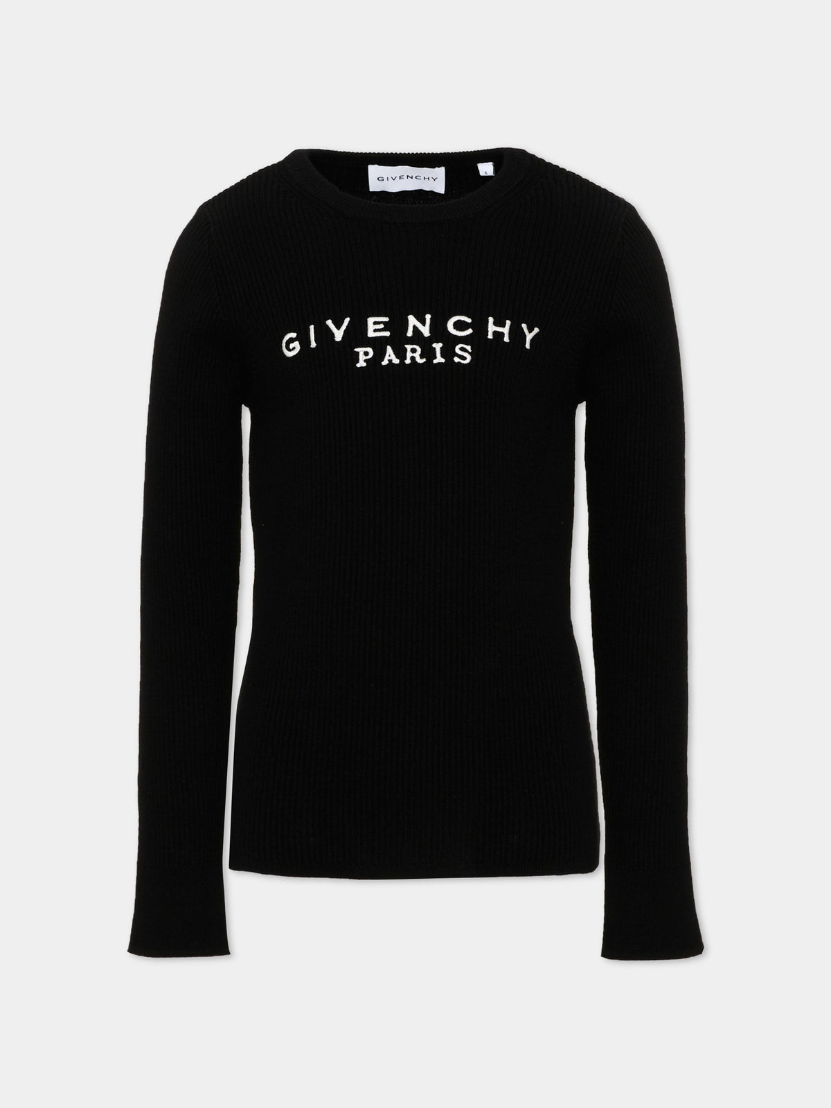 Maglione nero per bambina con logo,Givenchy Kids,H31556 09B