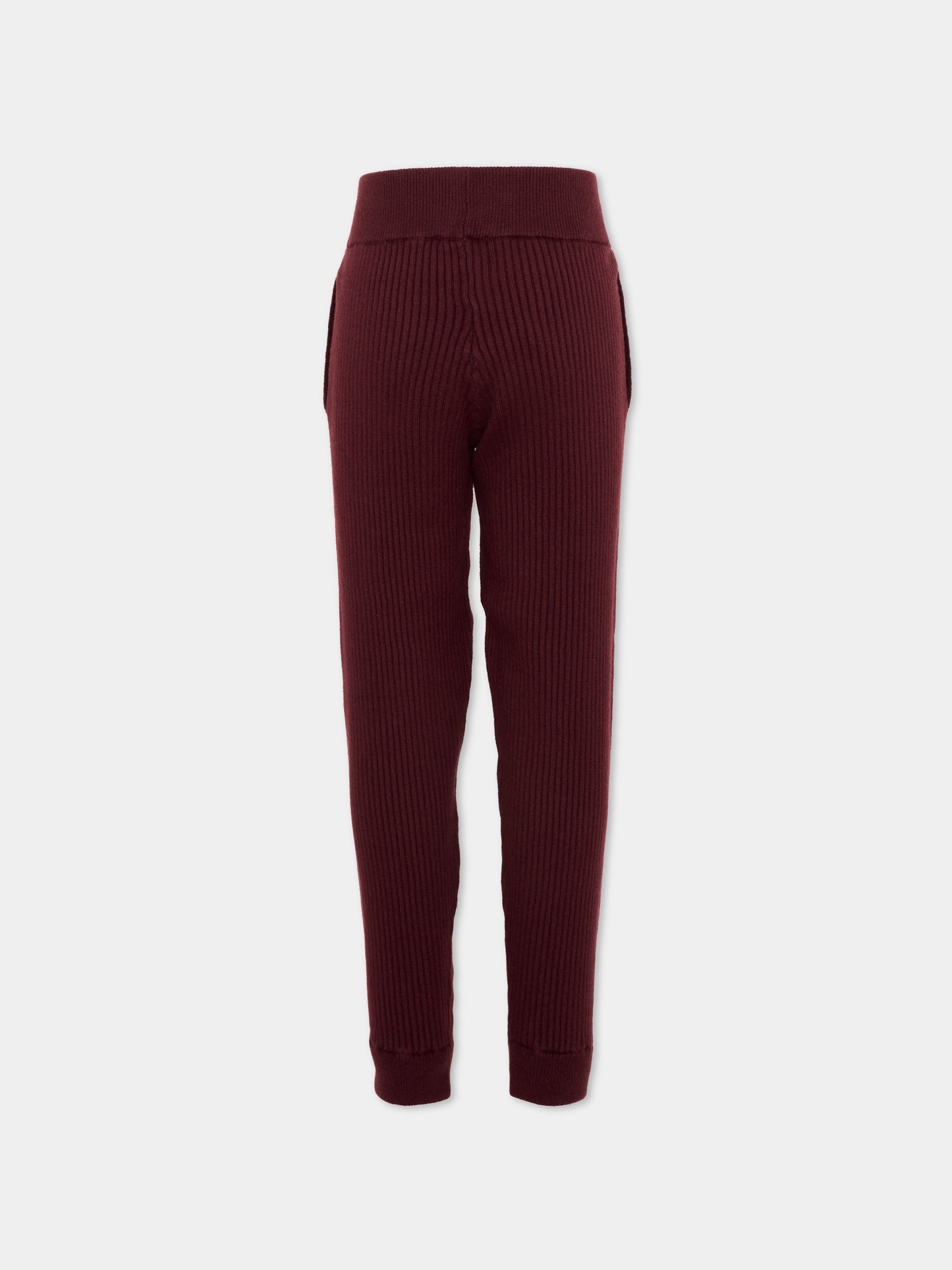 Pantalone bordeaux per bambina con logo,Chloé Kids,C21261 94E