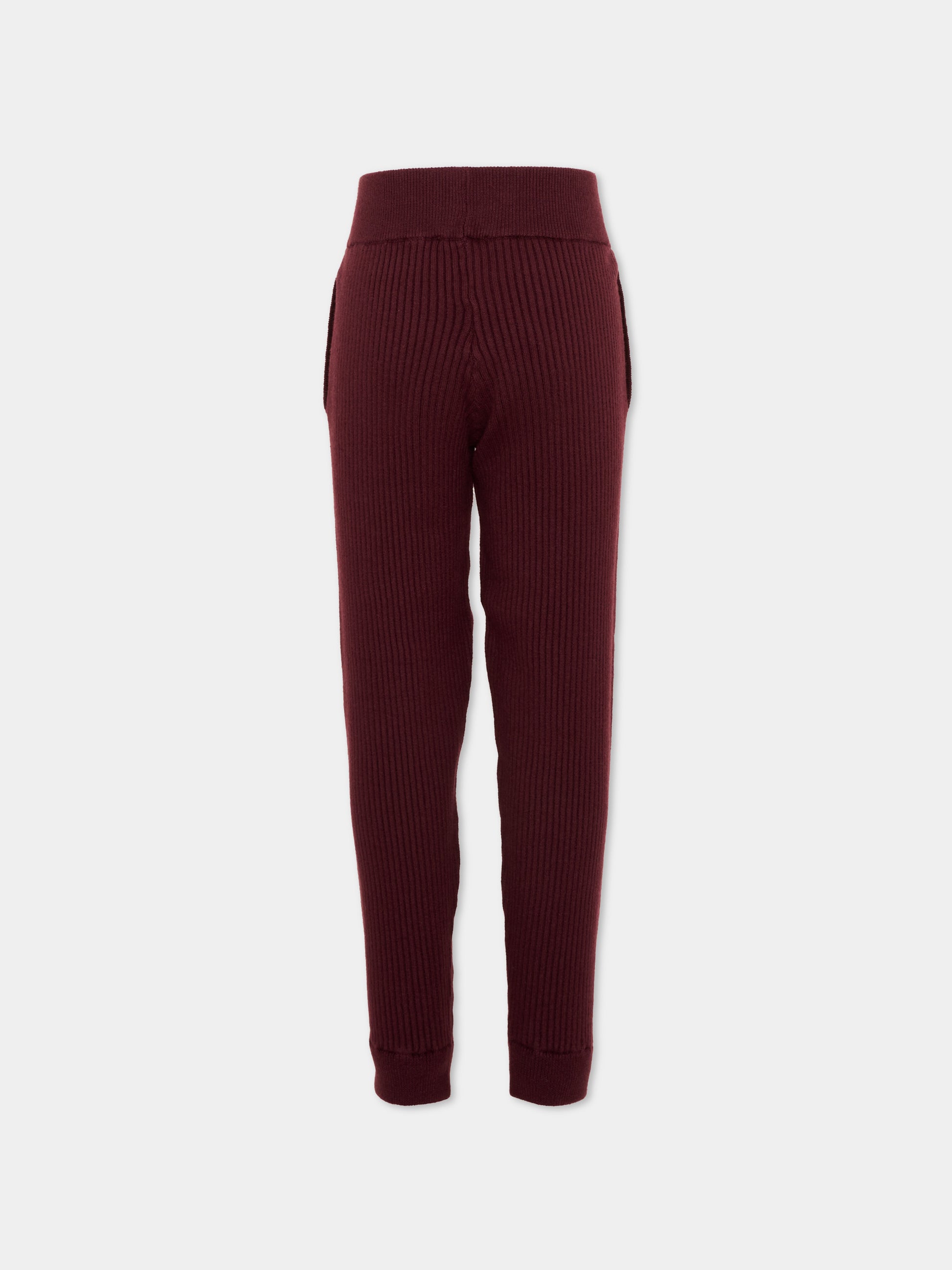 Pantalone bordeaux per bambina con logo,Chloé Kids,C21261 94E