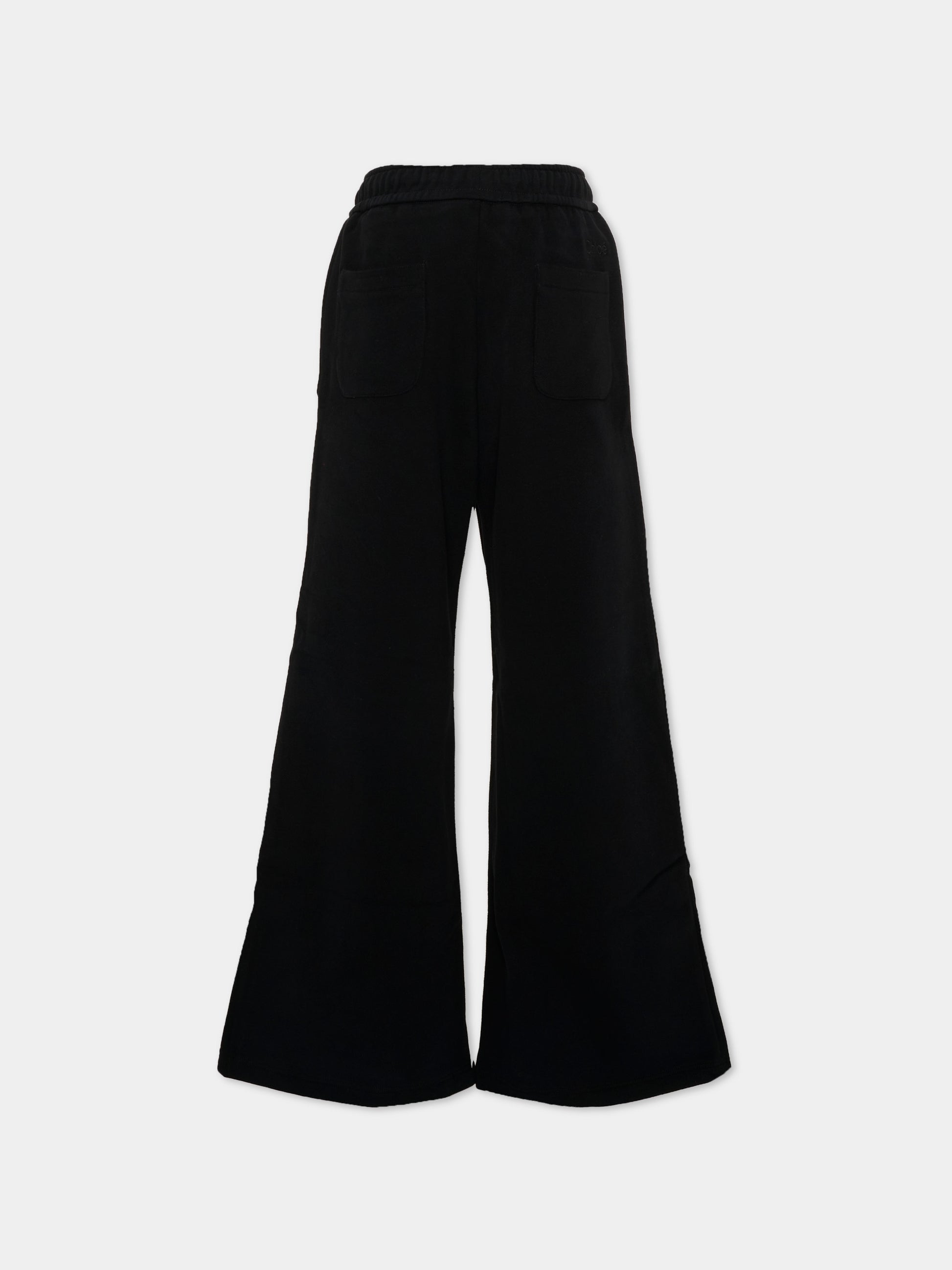 Pantalone nero per bambina ampio,Chloé Kids,C21265 09B