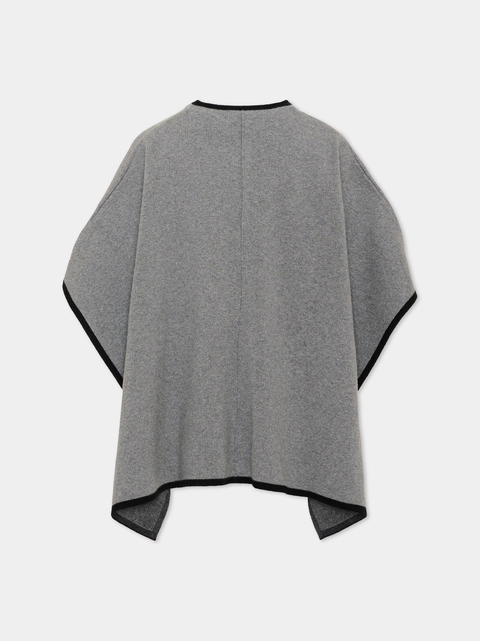 Cappa grigia per bambina in maglia con logo,Chloé Kids,C21272 A46