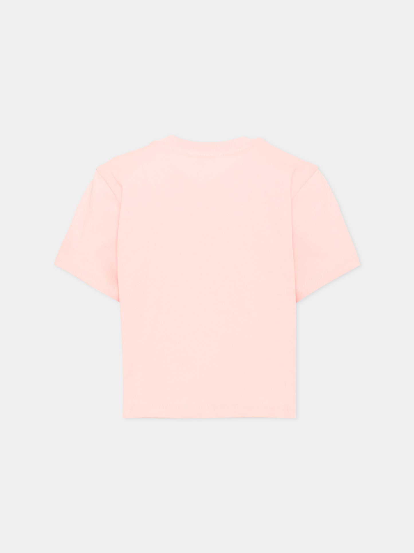 T-shirt rosa per bambina con cuore,Chloé Kids,C21300 461