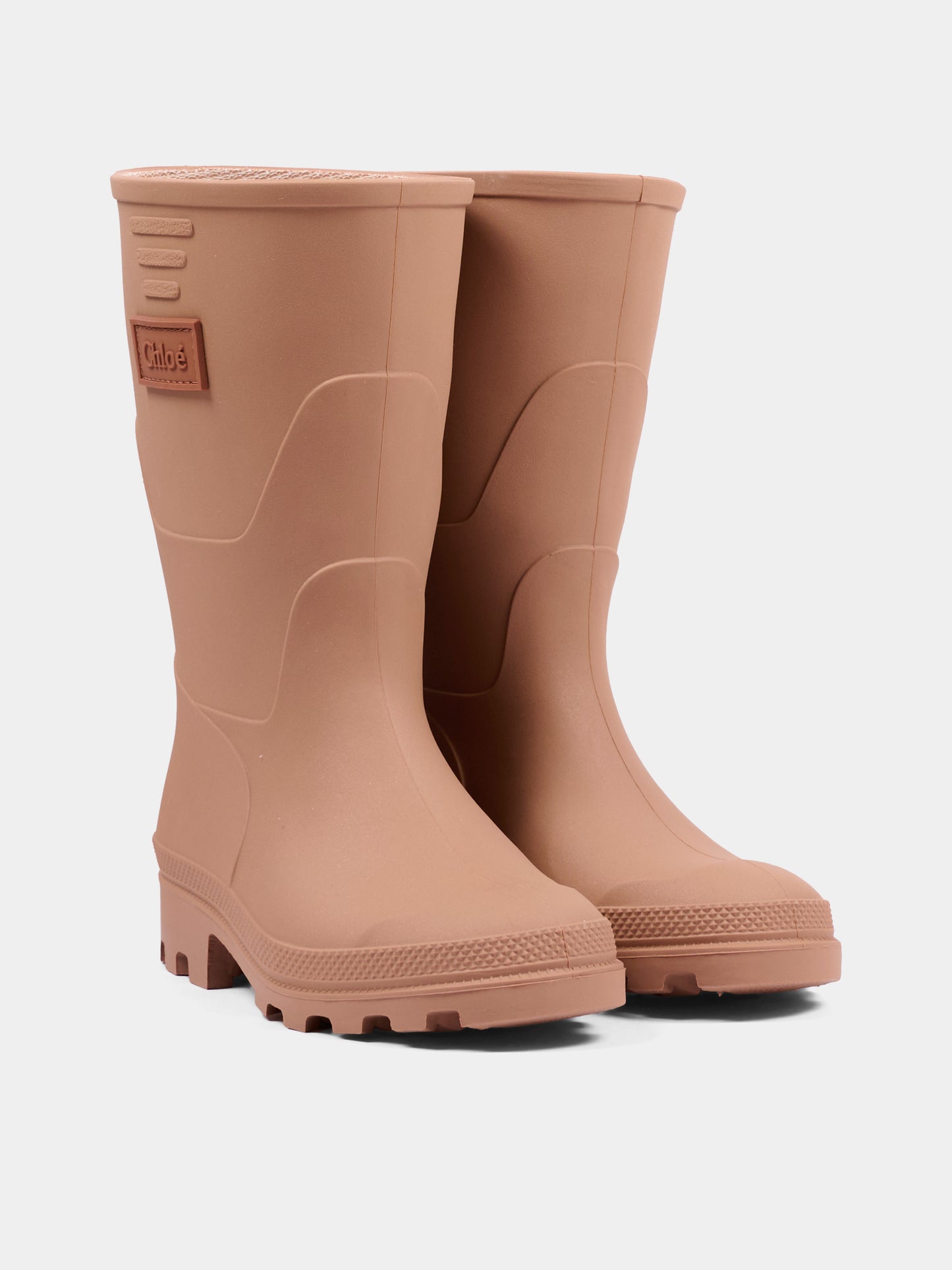 Stivali beige per bambina con logo,Chloé Kids,C21328 31F