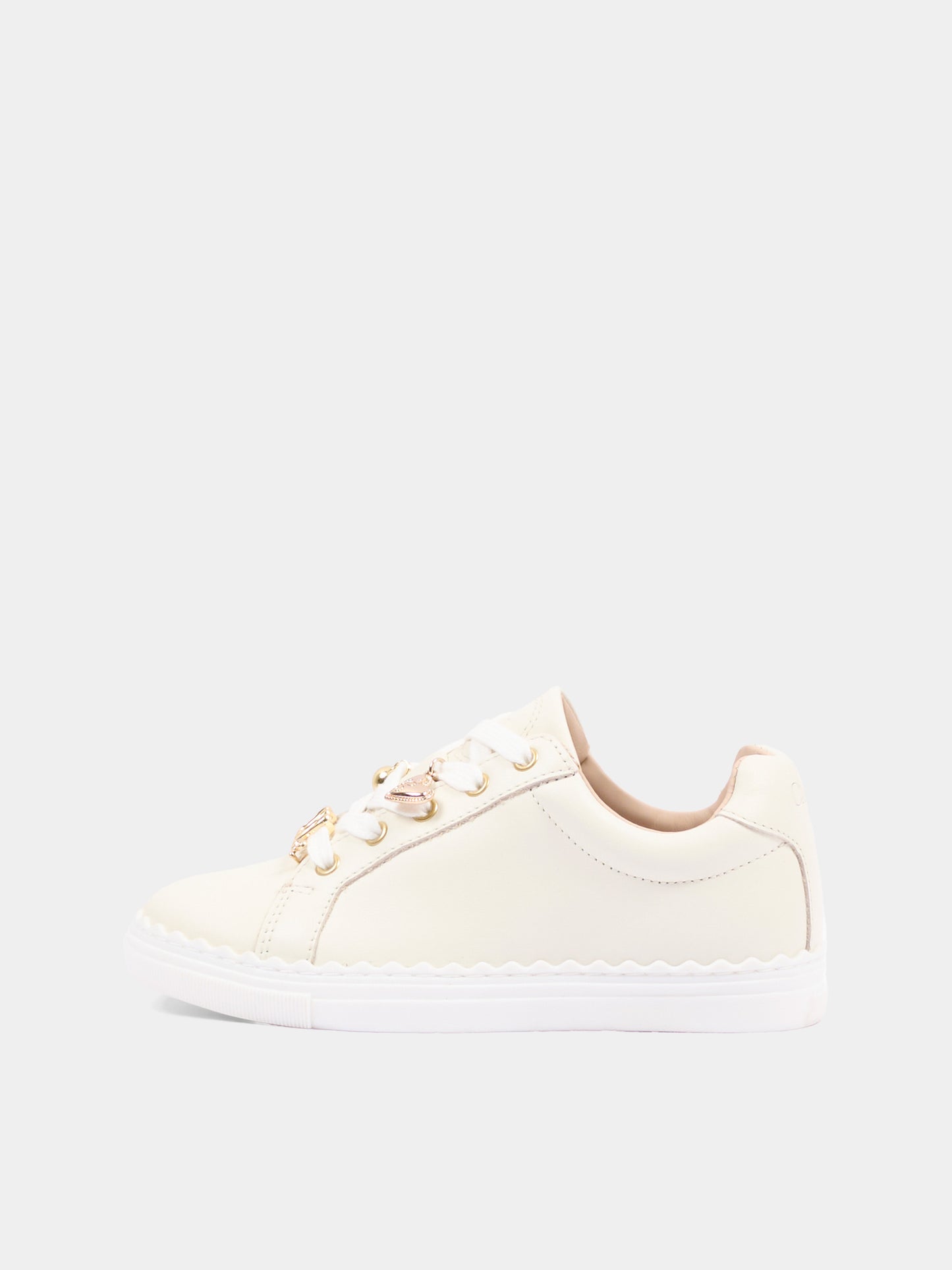 Sneakers bianche per bambina con logo,Chloé Kids,C21334 117