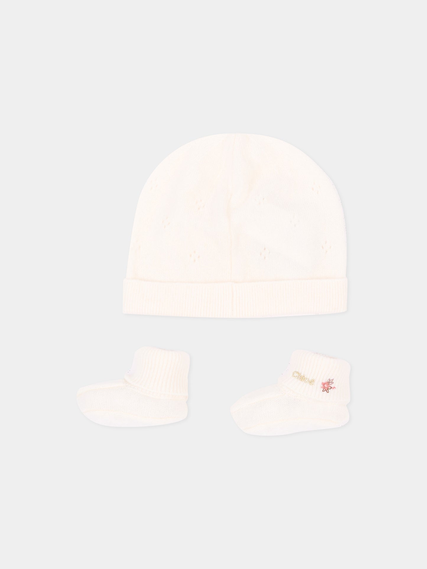 Set Accessori avorio per neonata,Chloé Kids,C21382 148