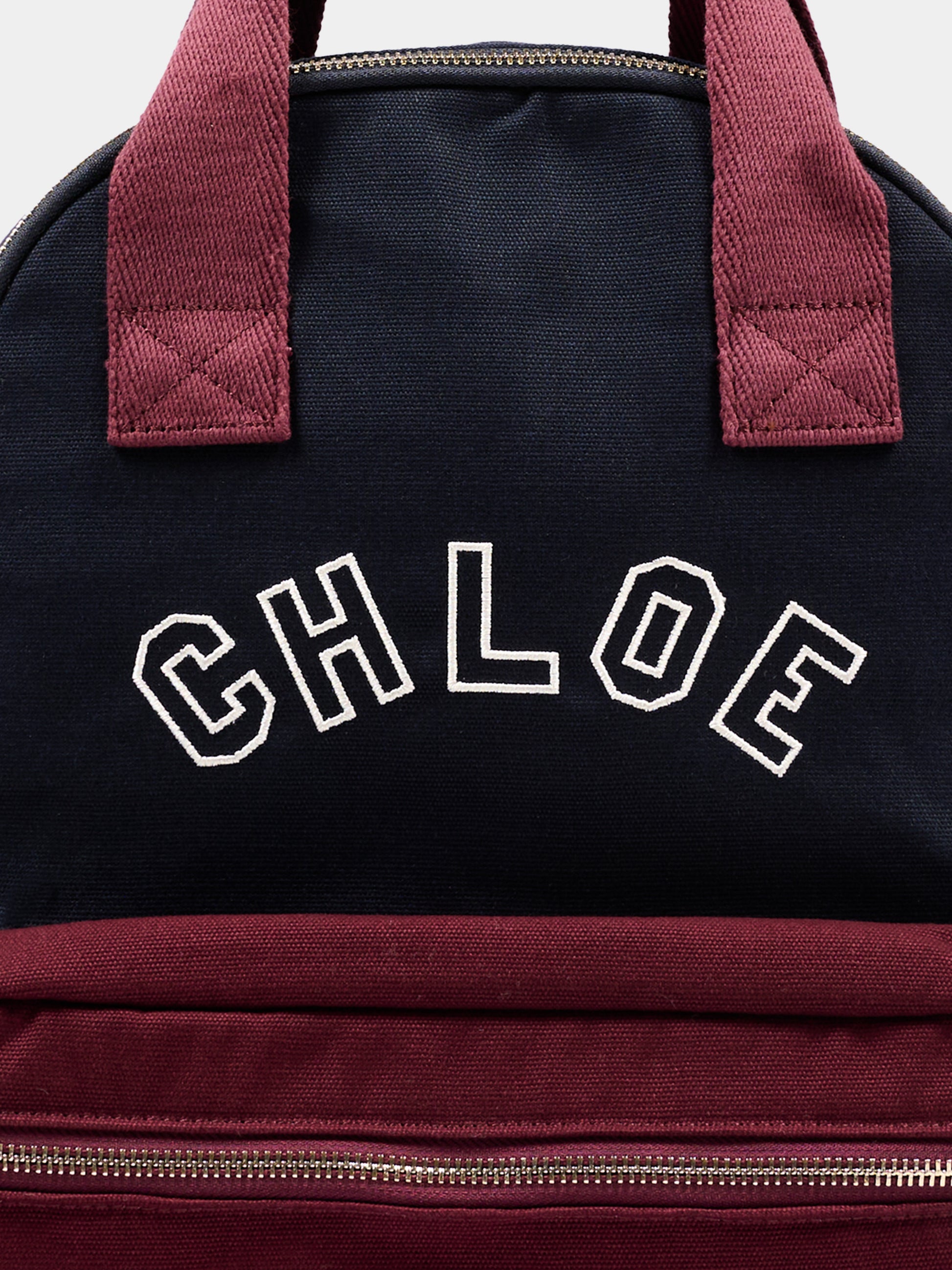 Zaino blu per bambina con logo,Chloé Kids,C21390 859