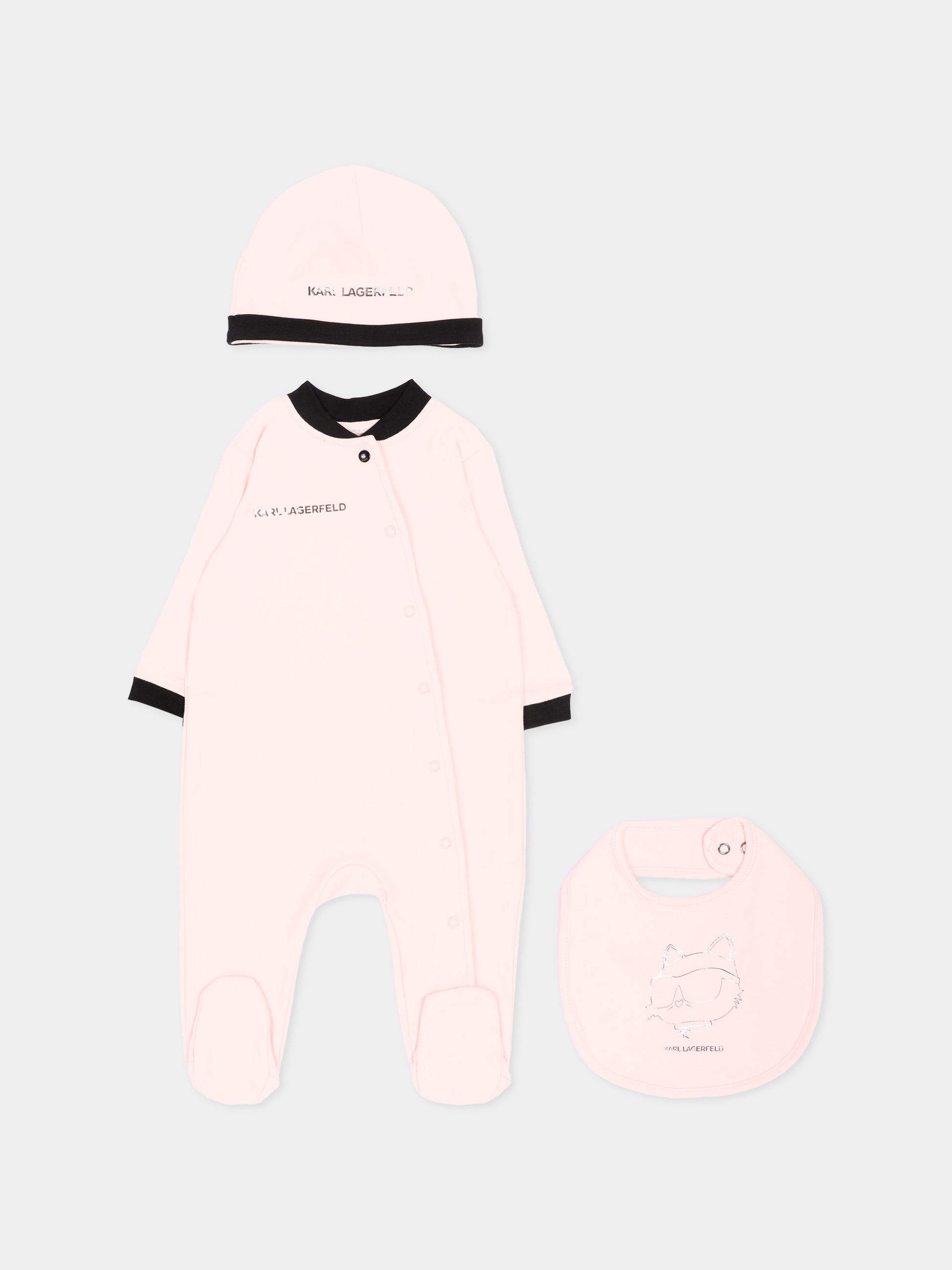 Set tutina rosa per neonata con Choupette,Karl Lagerfeld Kids,Z31280 46M