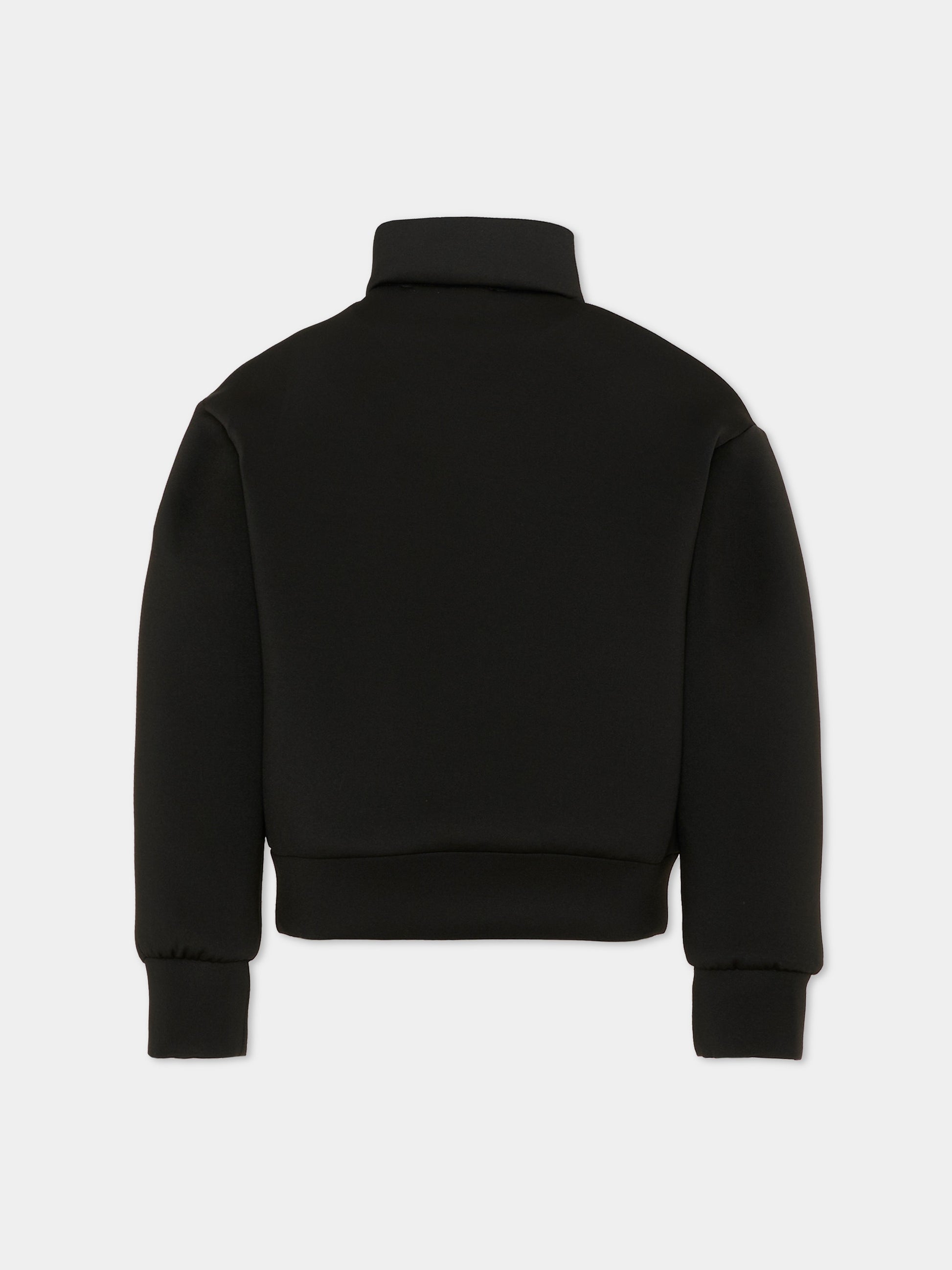 Bomber nero per bambina con strass,Karl Lagerfeld Kids,Z31322 09B