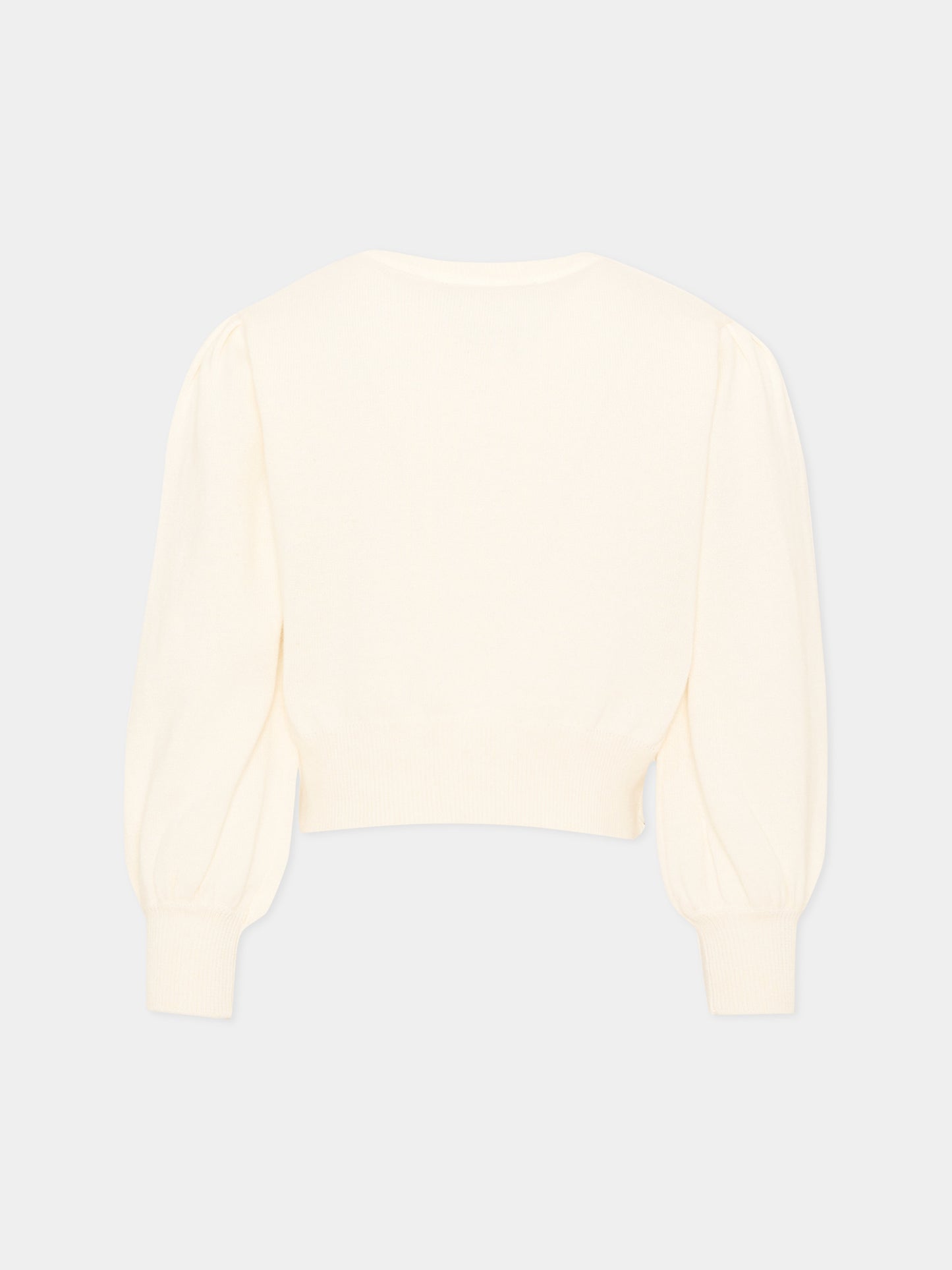 Maglione avorio per bambina con logo,Karl Lagerfeld Kids,Z31324 182