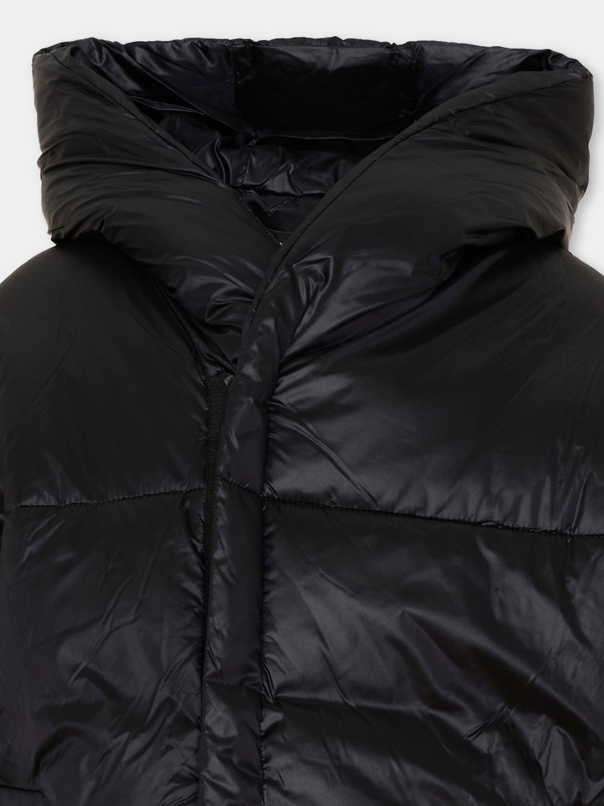 Piumino nero per bambina con logo,Karl Lagerfeld Kids,Z31355 09B