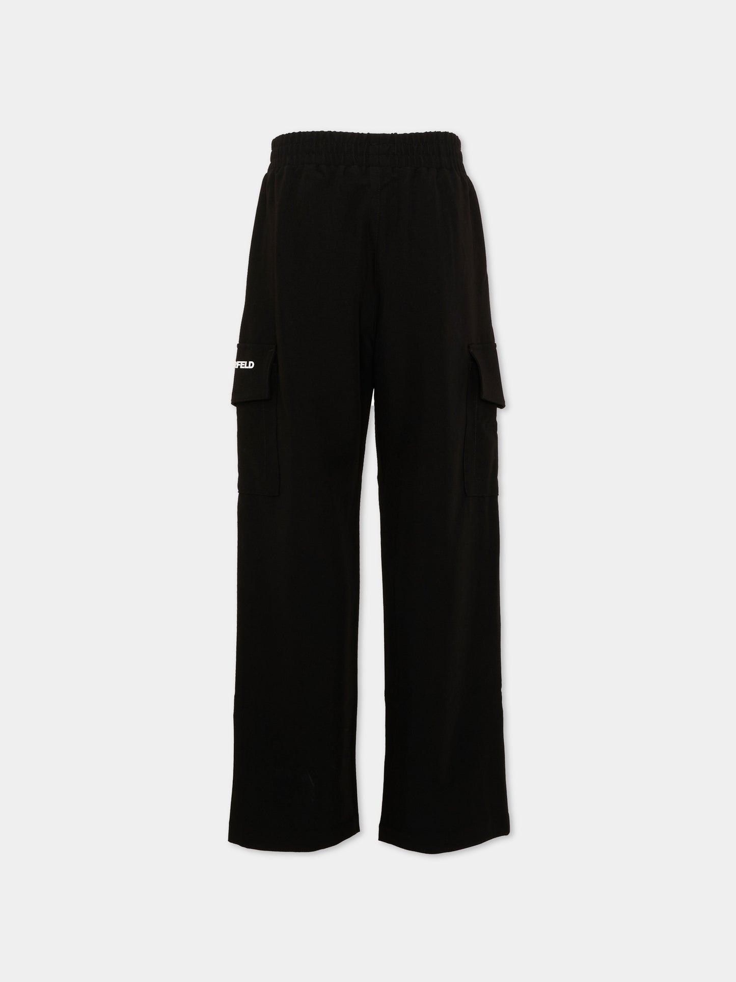 Pantalone nero con tasche cargo,Karl Lagerfeld Kids,Z31387 09B