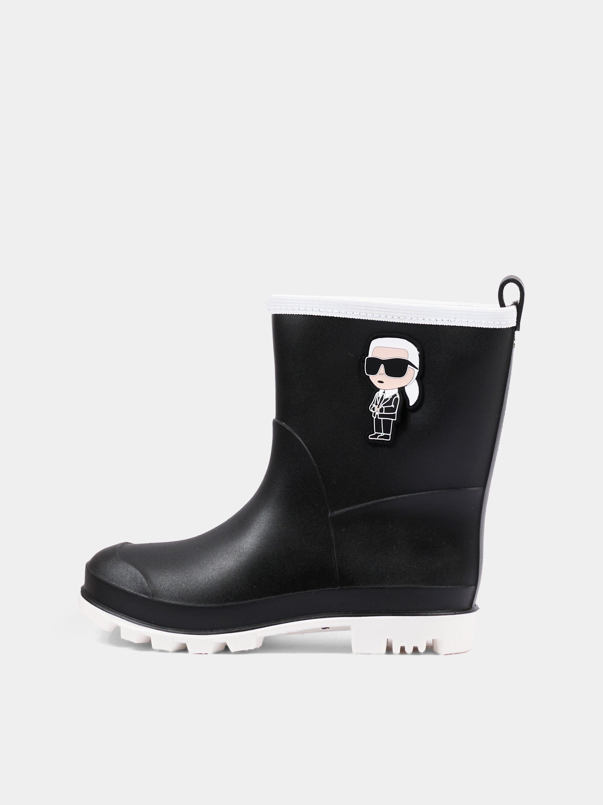 Stivali pioggia neri per bambini con Choupette,Karl Lagerfeld Kids,Z31406 M41