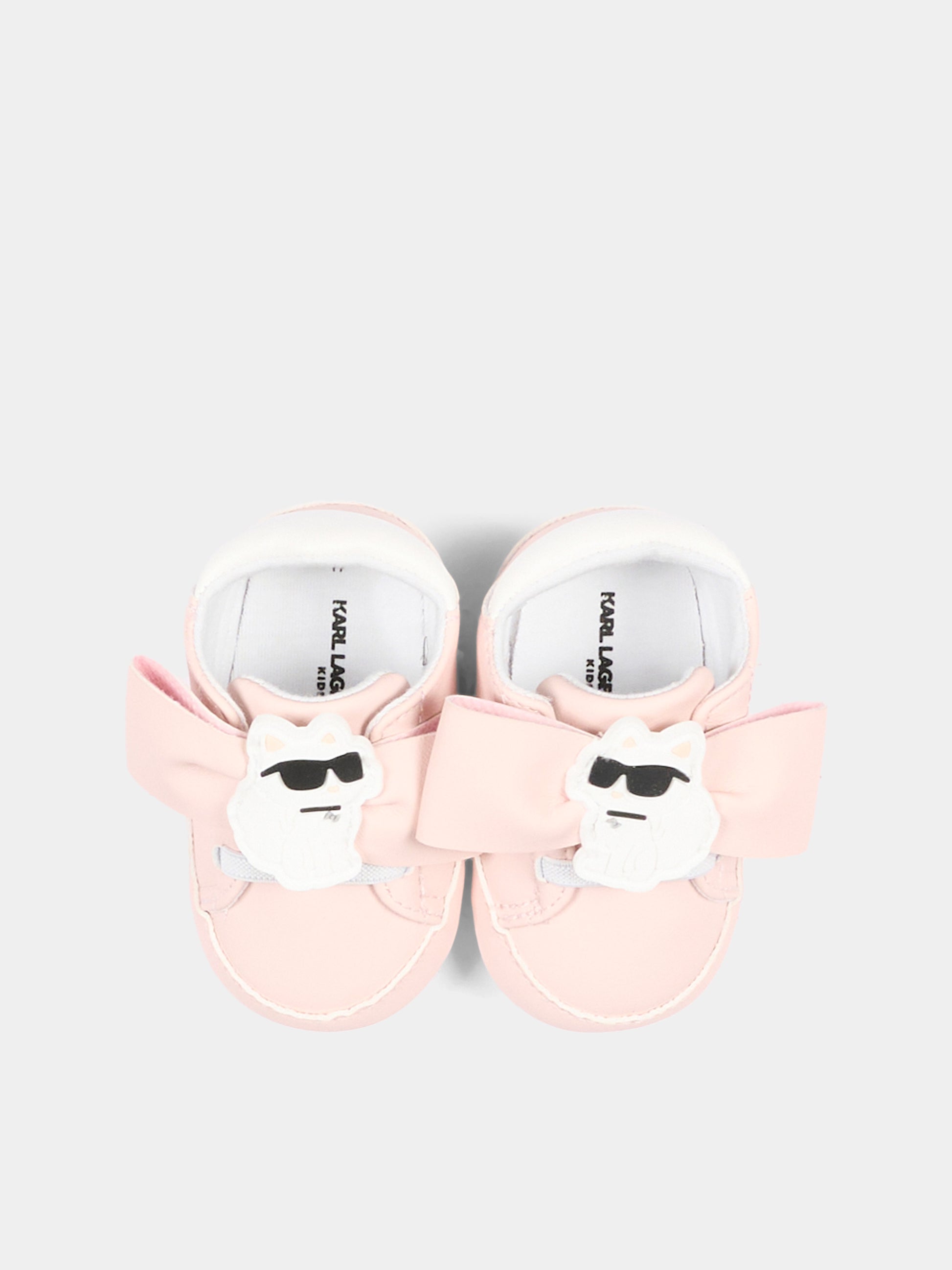 Sneakers rosa per neonata con Ikonik Karl,Karl Lagerfeld Kids,Z31412 46M