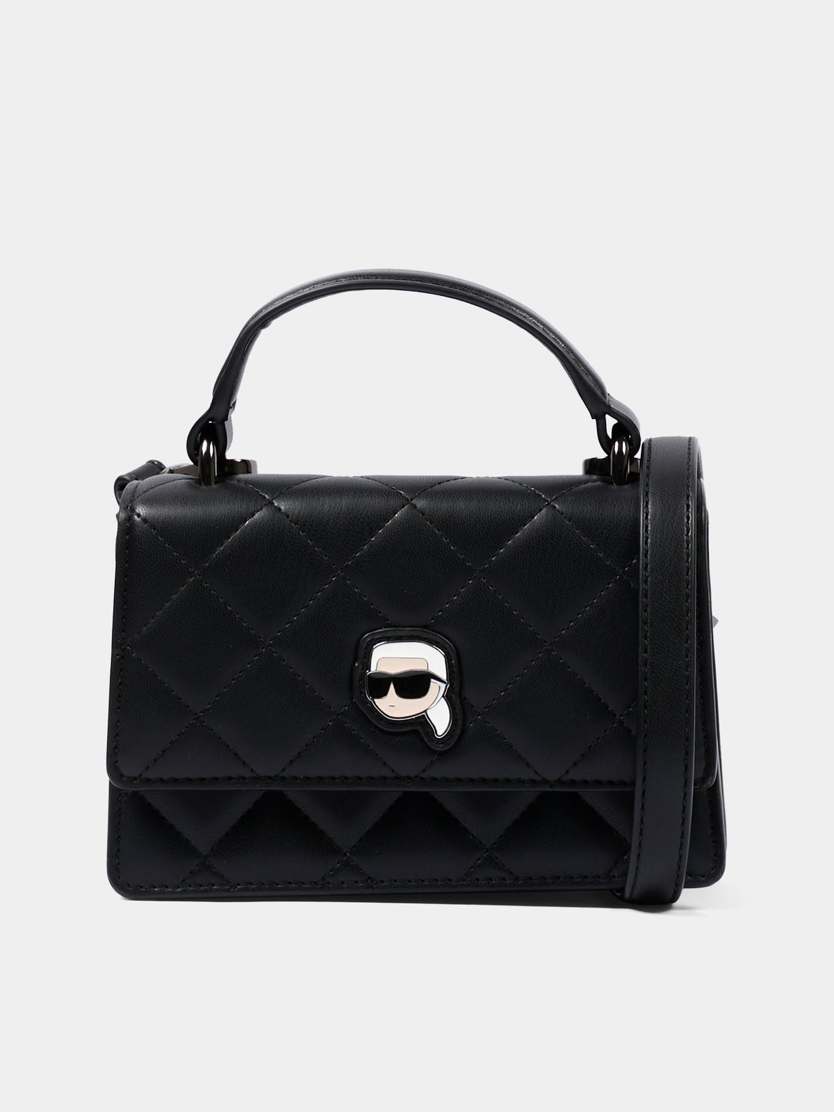 Borsa nera con Ikonik Karl,Karl Lagerfeld Kids,Z31433 09B