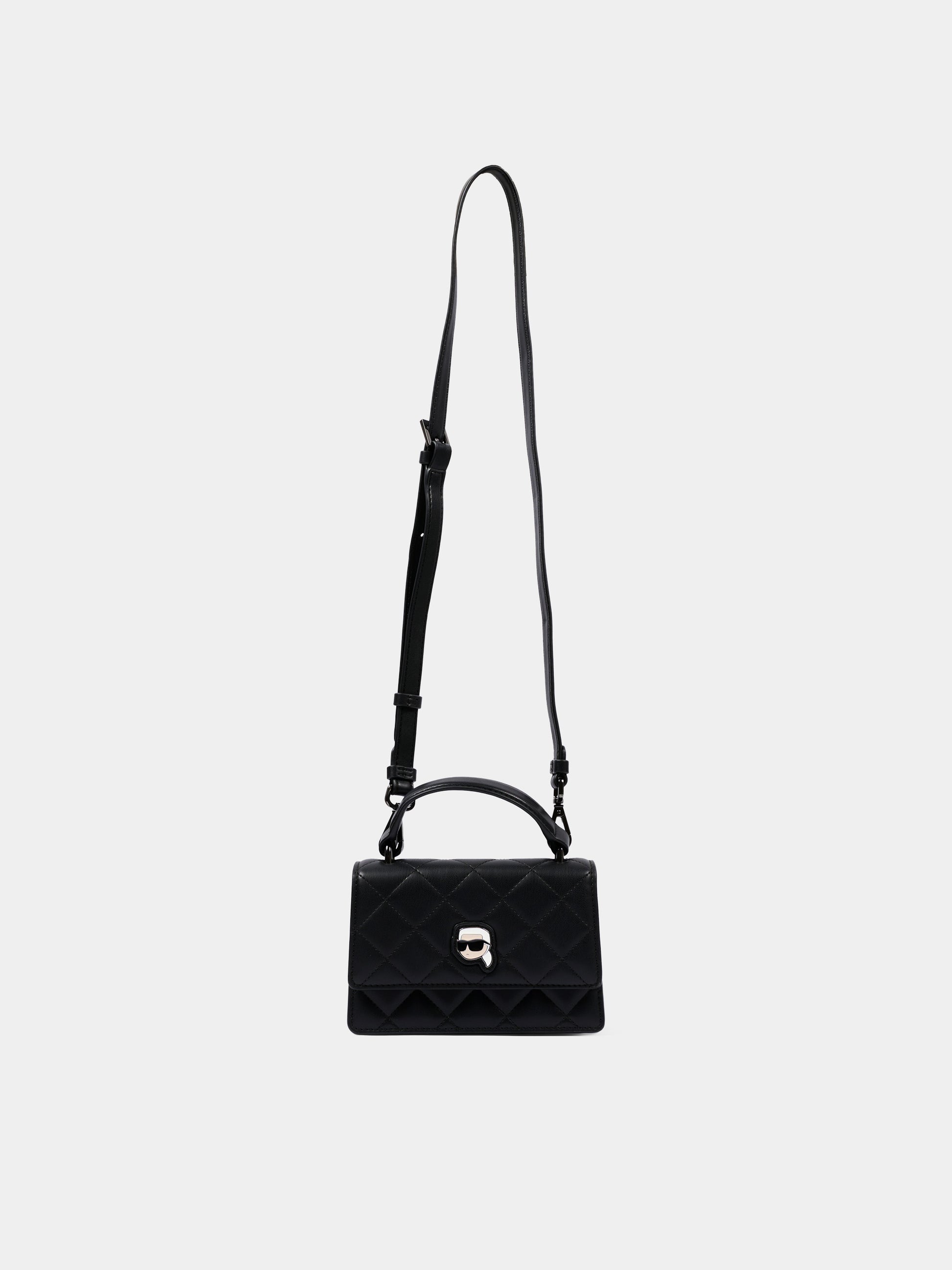 Borsa nera con Ikonik Karl,Karl Lagerfeld Kids,Z31433 09B