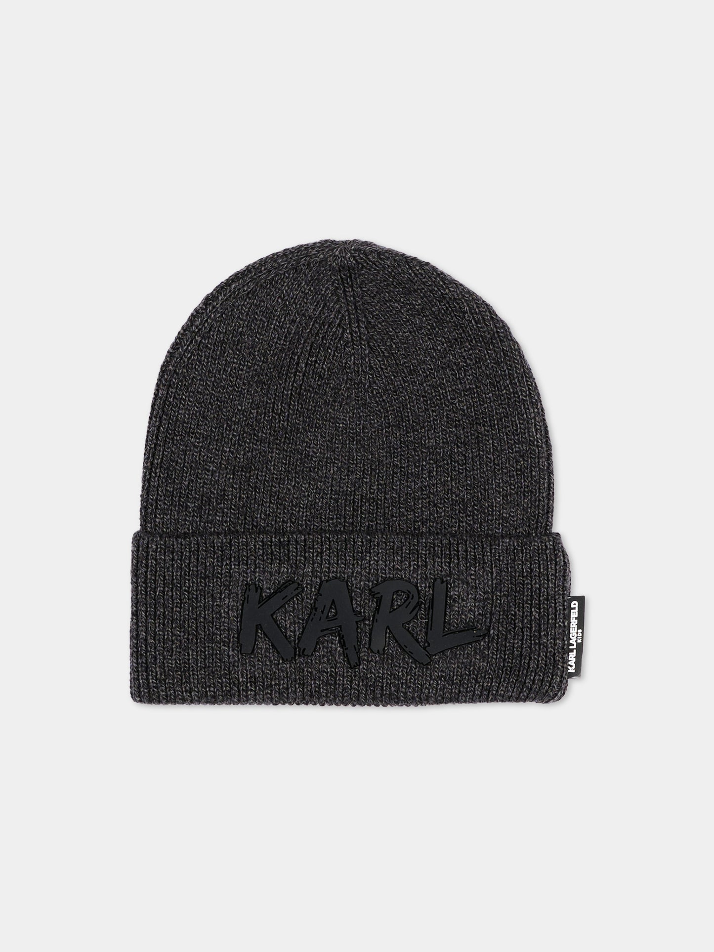 Berretto grigio per bambino con logo,Karl Lagerfeld Kids,Z31443 A65