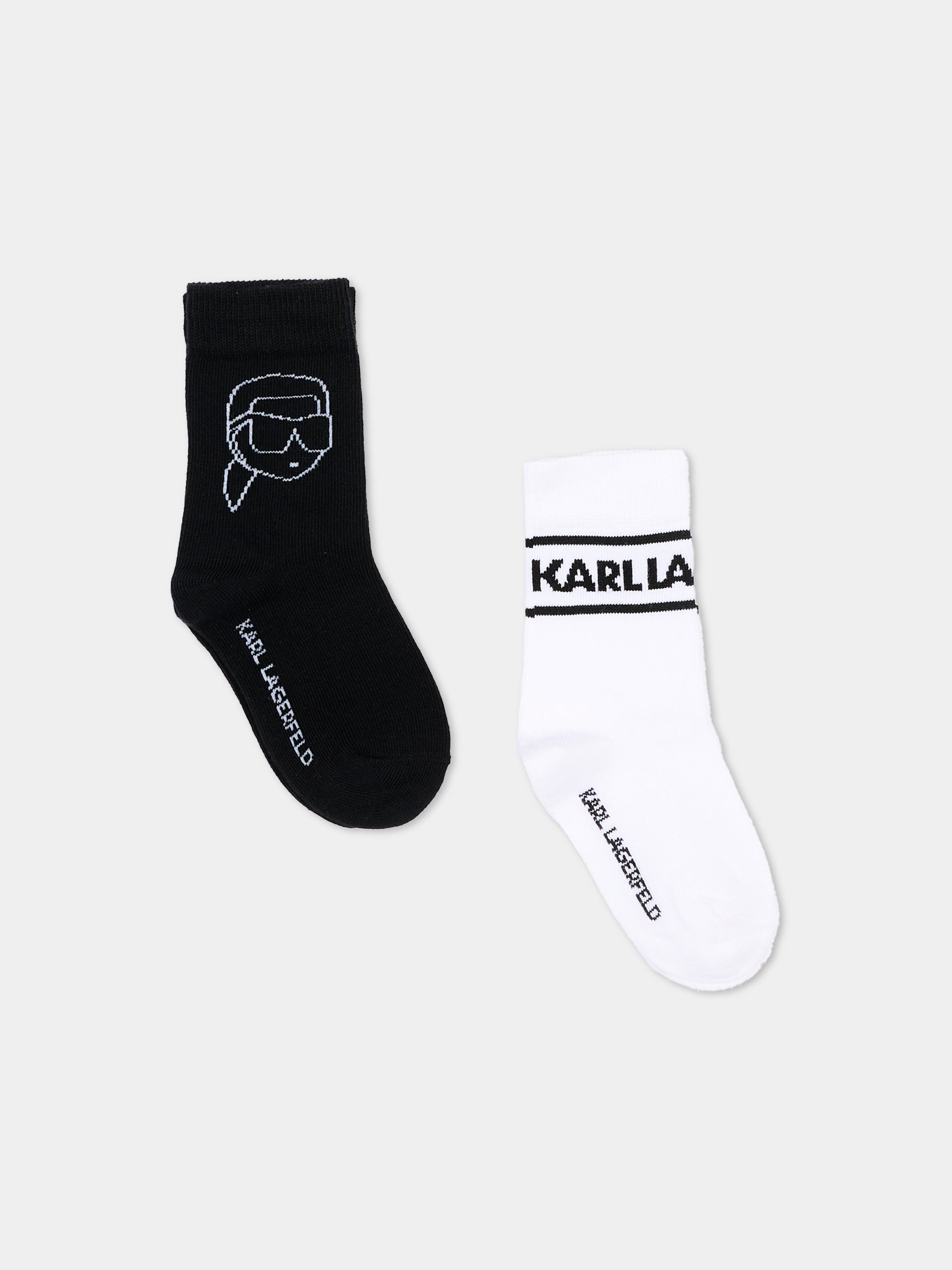 Calza spugna multicolor per bambino con logo,Karl Lagerfeld Kids,Z31447 10P