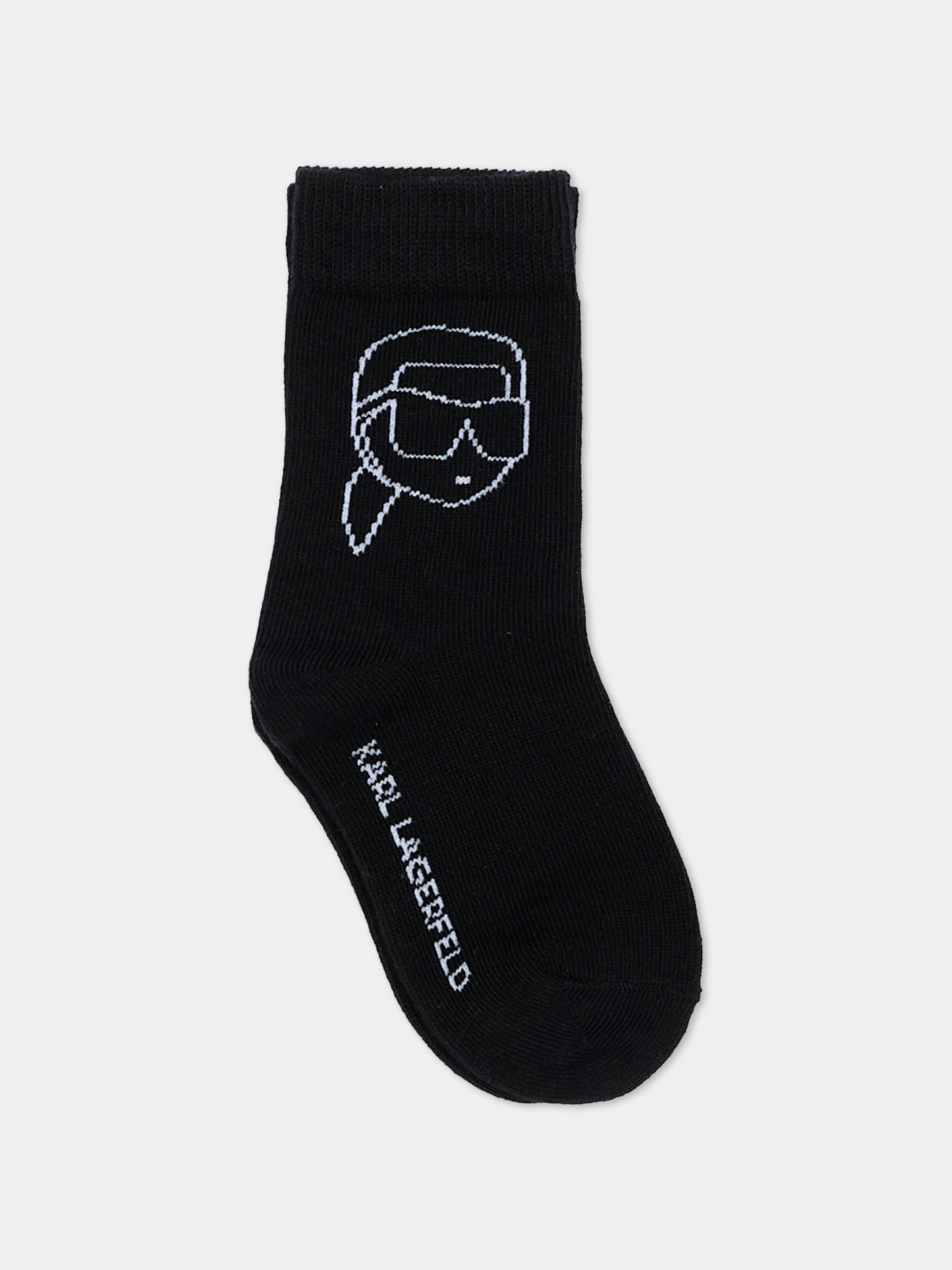 Calza spugna multicolor per bambino con logo,Karl Lagerfeld Kids,Z31447 10P