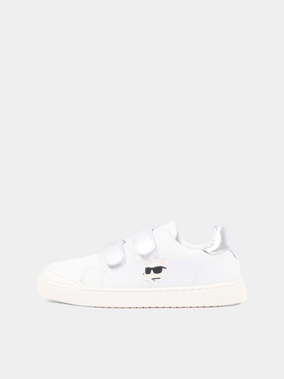 Sneakers bianche per bambina con logo,Karl Lagerfeld Kids,Z31448 10P