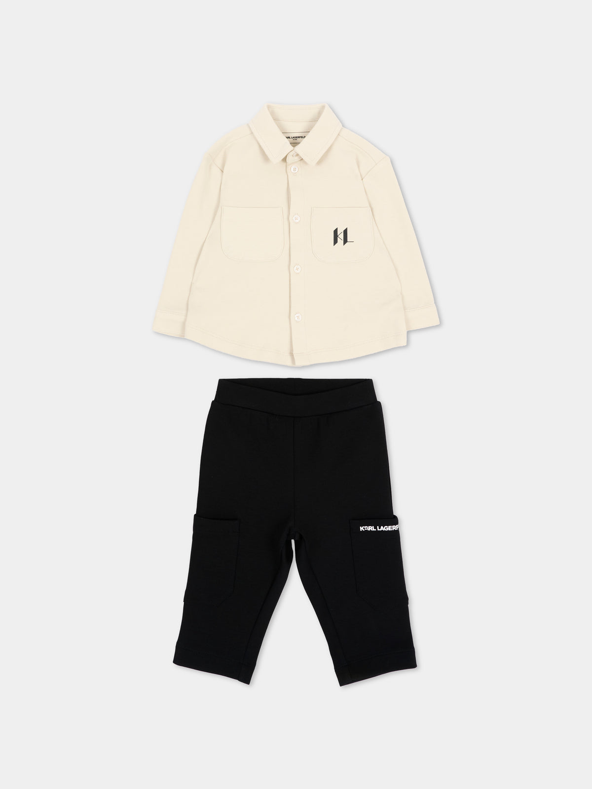 Completo sportivo lungo multicolor per neonato con logo,Karl Lagerfeld Kids,Z31484 M41
