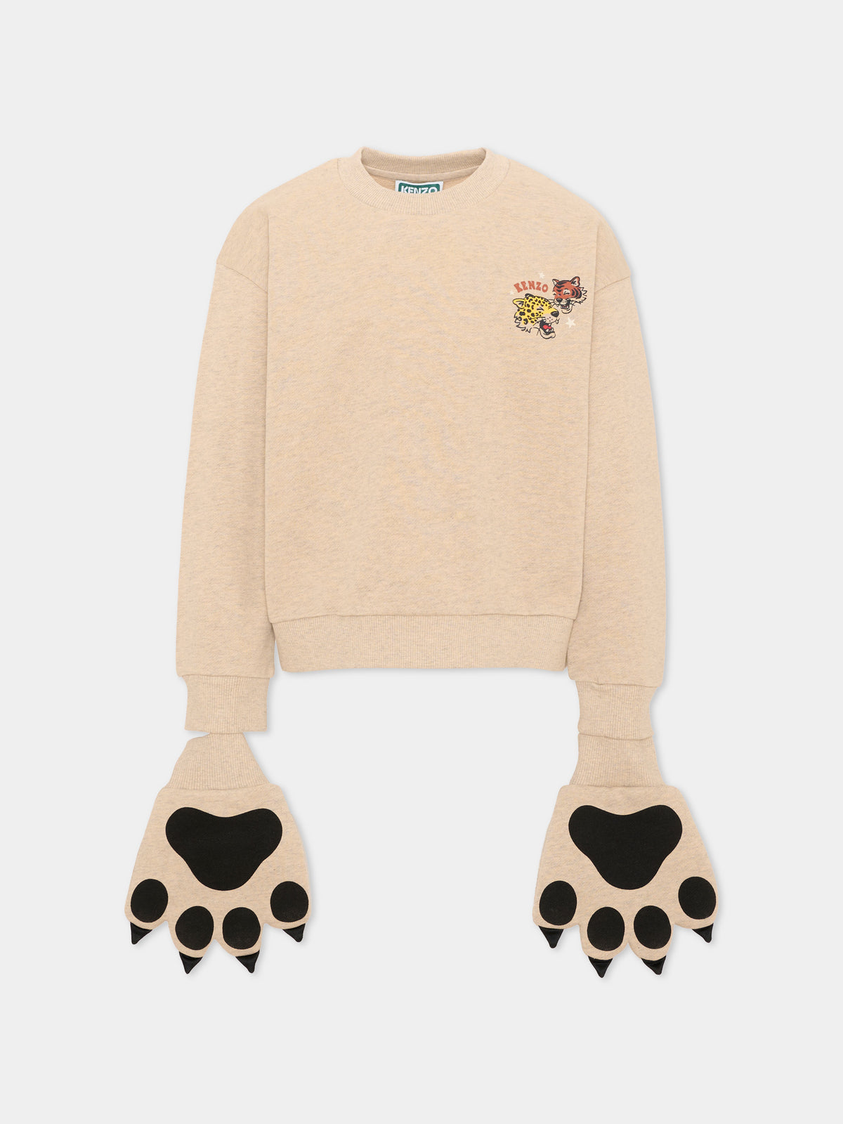 Felpa beige per bambini con tigri,Kenzo Kids,K61958 230