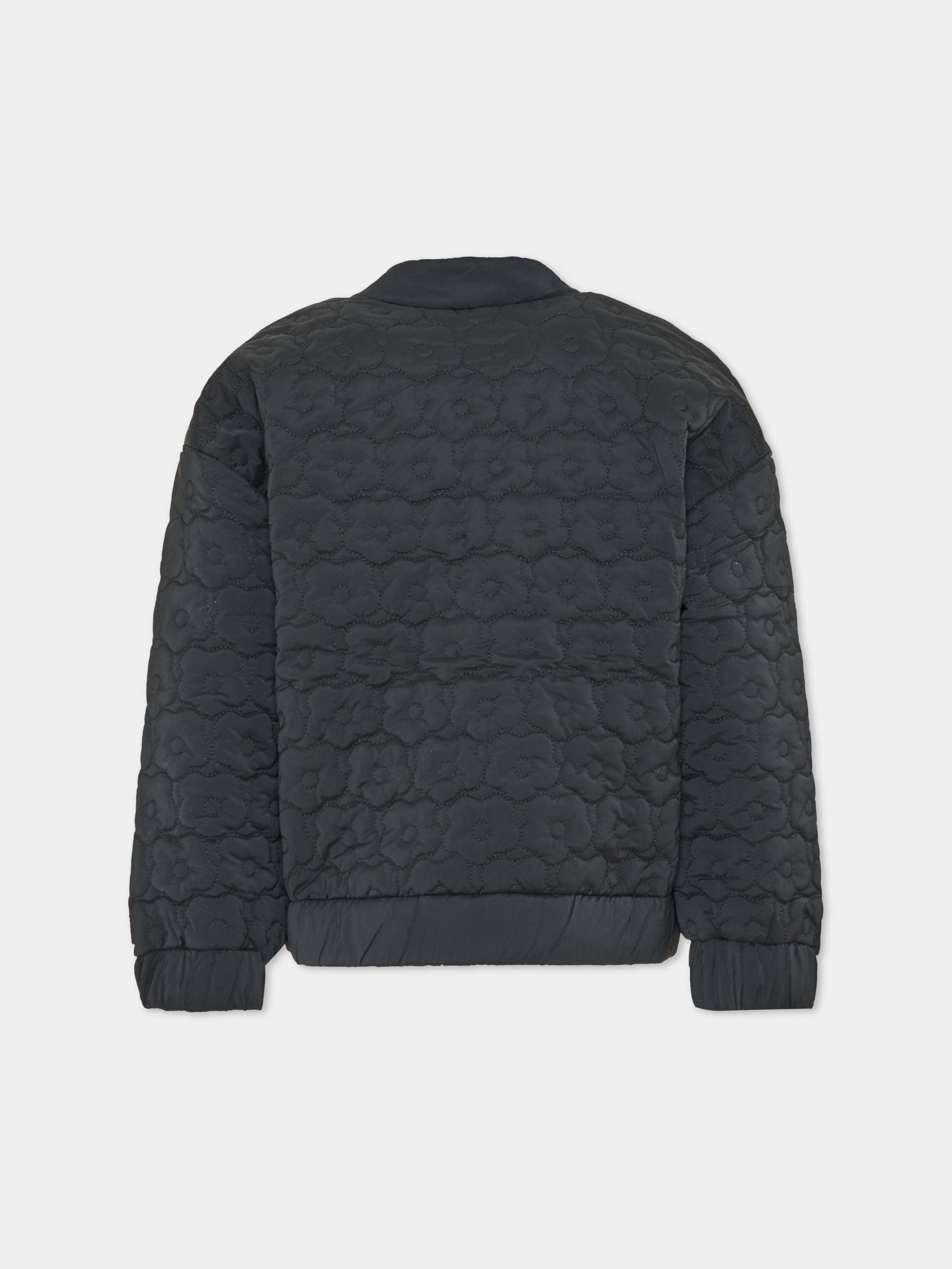 Bomber nero per bambina con logo,Kenzo Kids,K62001 09B