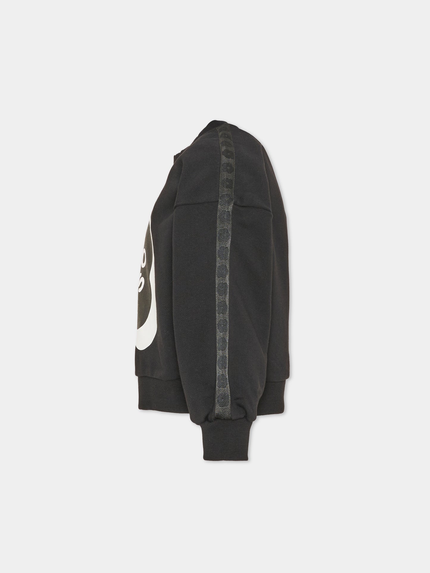 Felpa girocollo nera per bambina con stampa,Kenzo Kids,K62016 09B