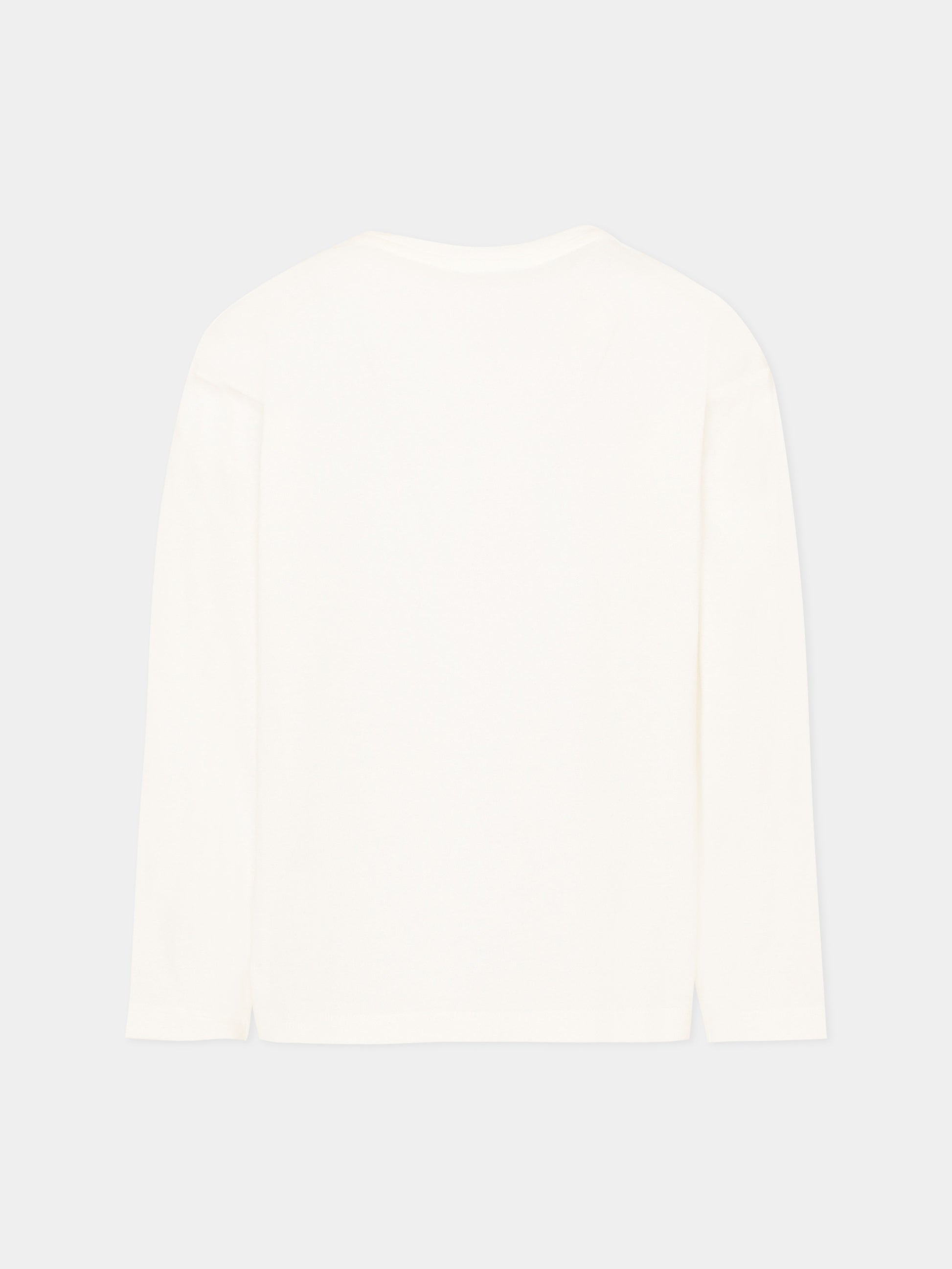 T-Shirt avorio per bambina con logo,Kenzo Kids,K62020 117