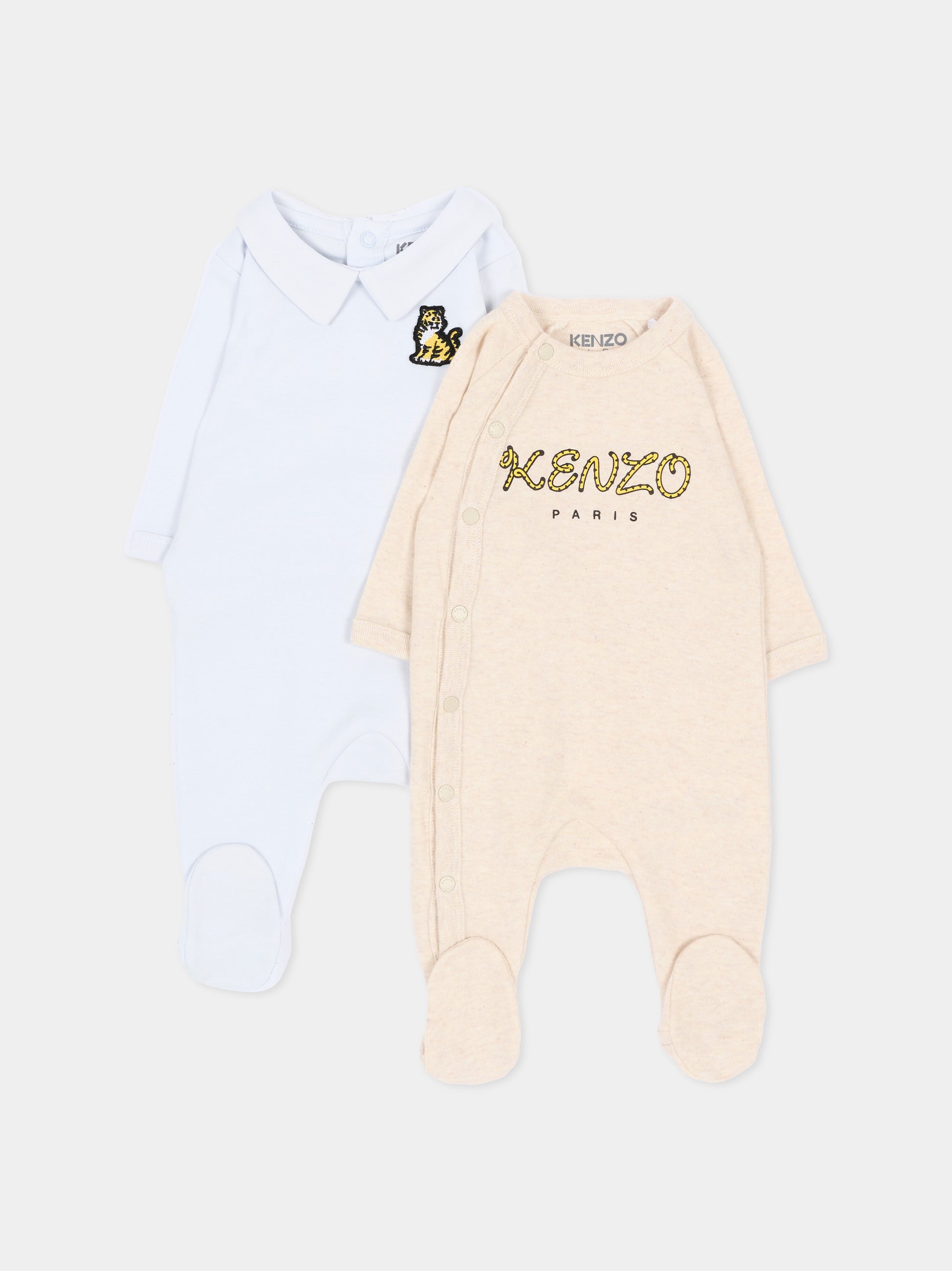 Set tutine per neonato con logo e tigre,Kenzo Kids,K62067 77M