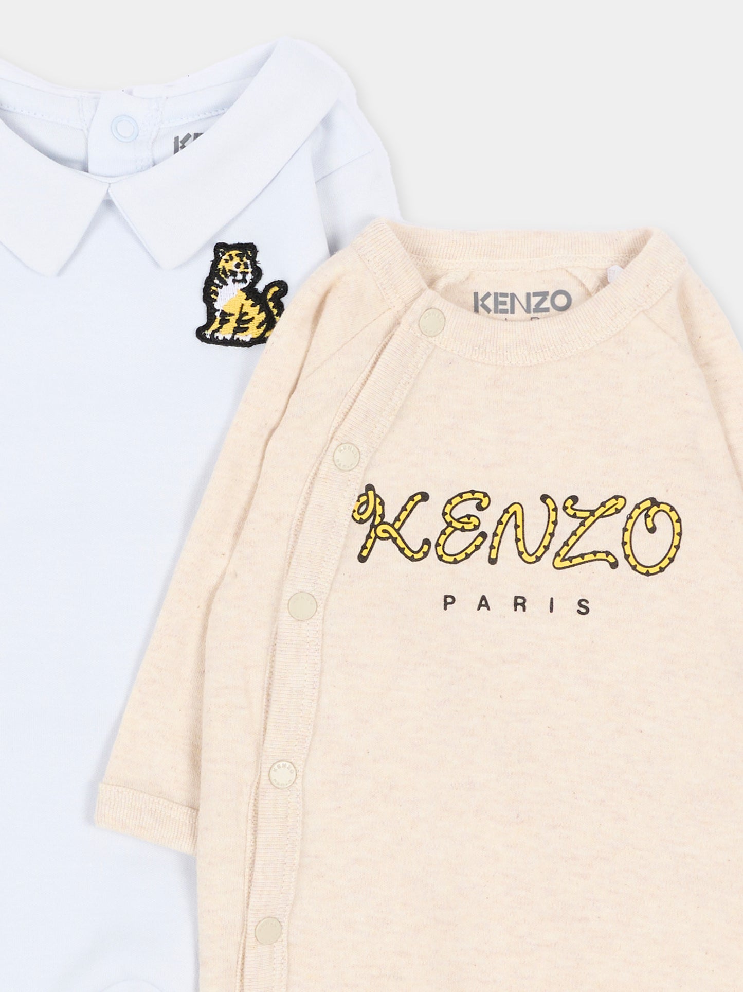 Set tutine per neonato con logo e tigre,Kenzo Kids,K62067 77M