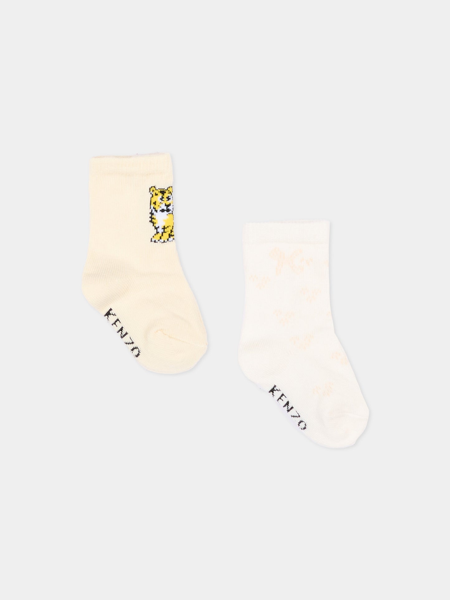 Calzini beige per neonati,Kenzo Kids,K62072 C21