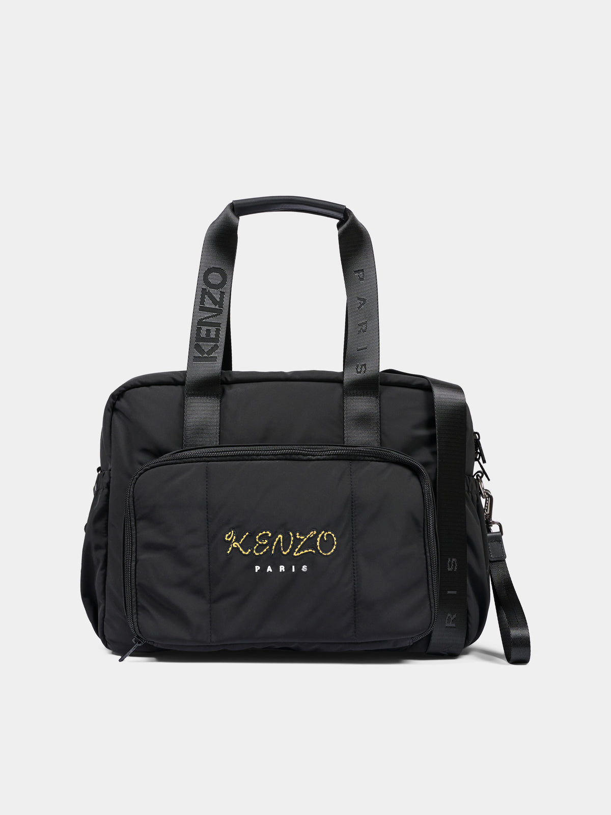 Borsa mamma nera per neonati con logo,Kenzo Kids,K62076 095