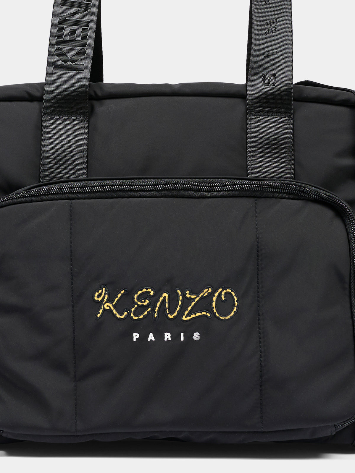 Borsa mamma nera per neonati con logo,Kenzo Kids,K62076 095