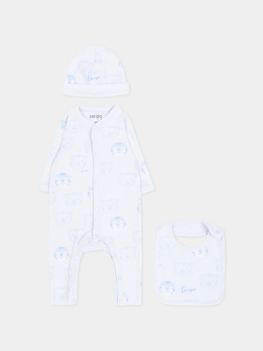 Set Tutine celeste per neonato Tiger,Kenzo Kids,K62086 77M
