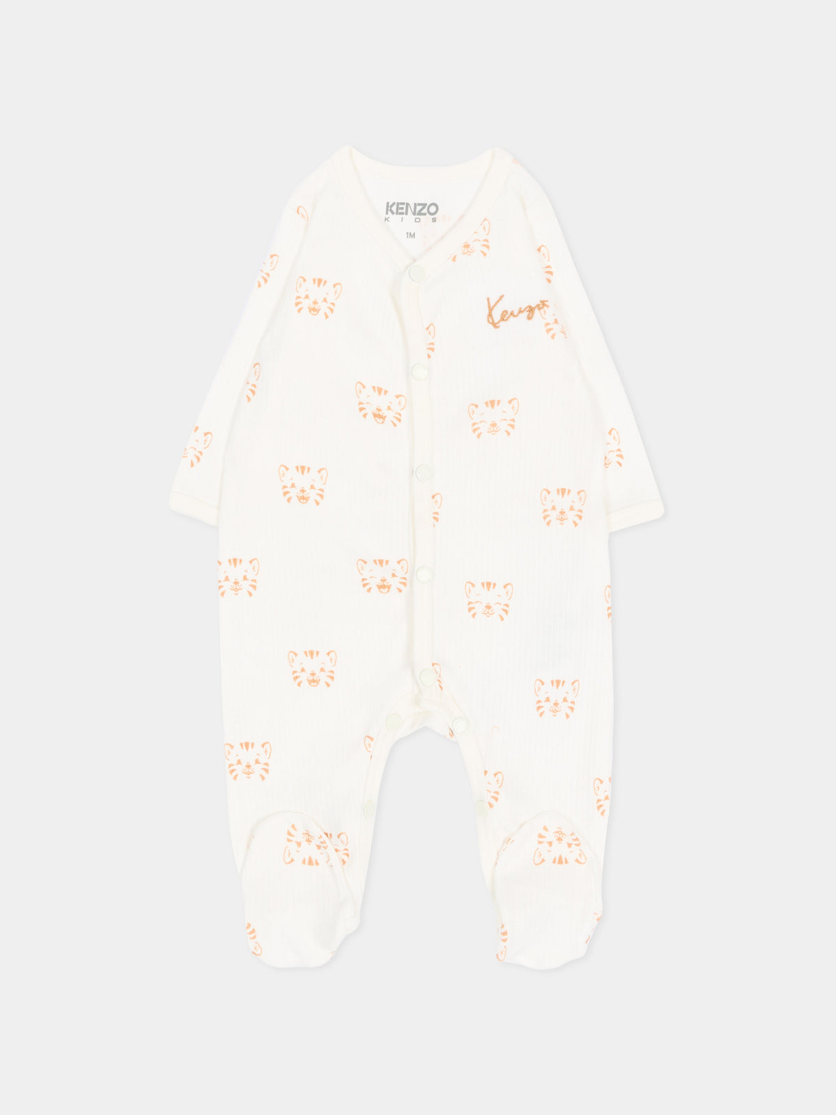 Set tutina avorio per neonati  con tigri,Kenzo Kids,K62088 117