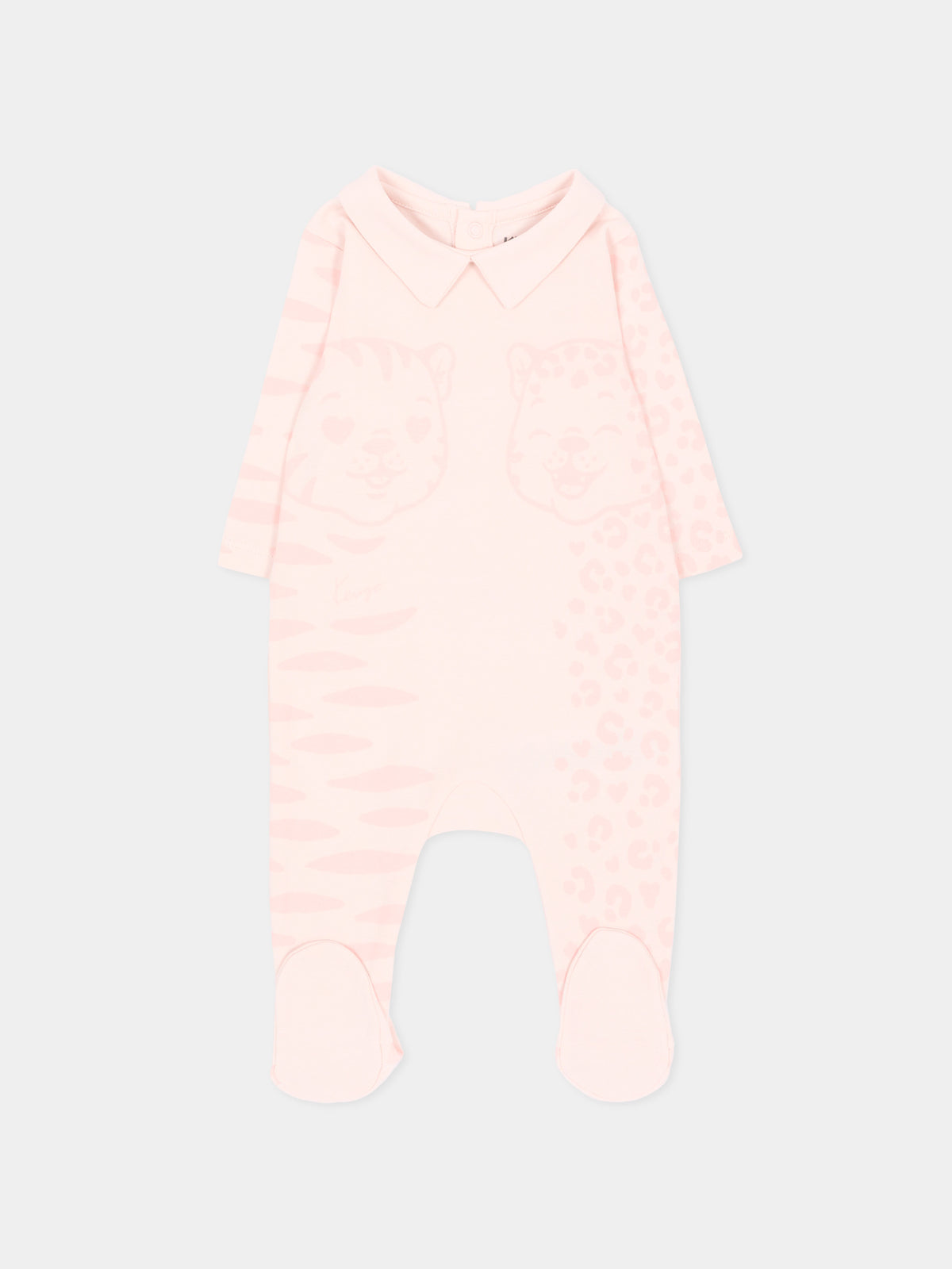 Tutina rosa per neonata con tigre,Kenzo Kids,K62097 43B
