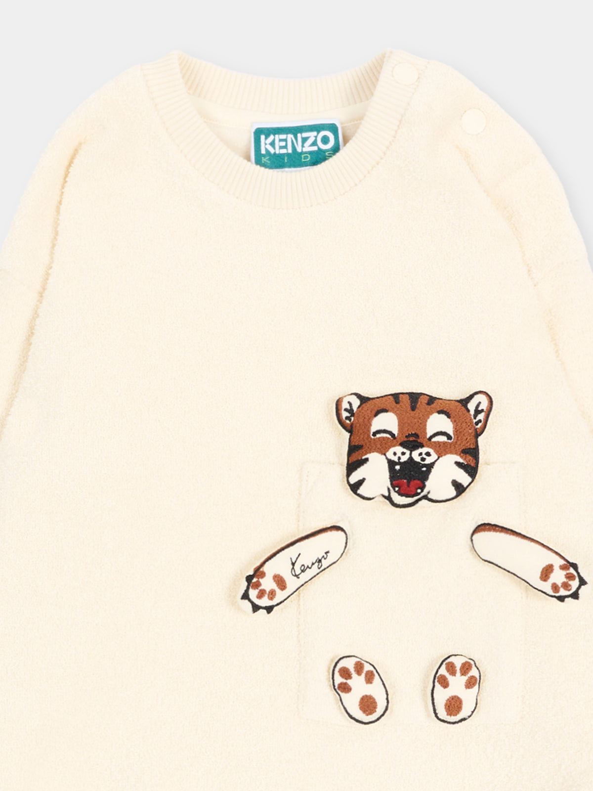 Completo sportivo lungo avorio Tiger,Kenzo Kids,K62101 21G