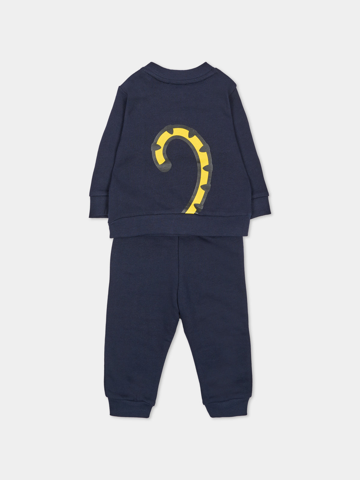 Completo sportivo lungo blu per neonato con tigre,Kenzo Kids,K62102 845
