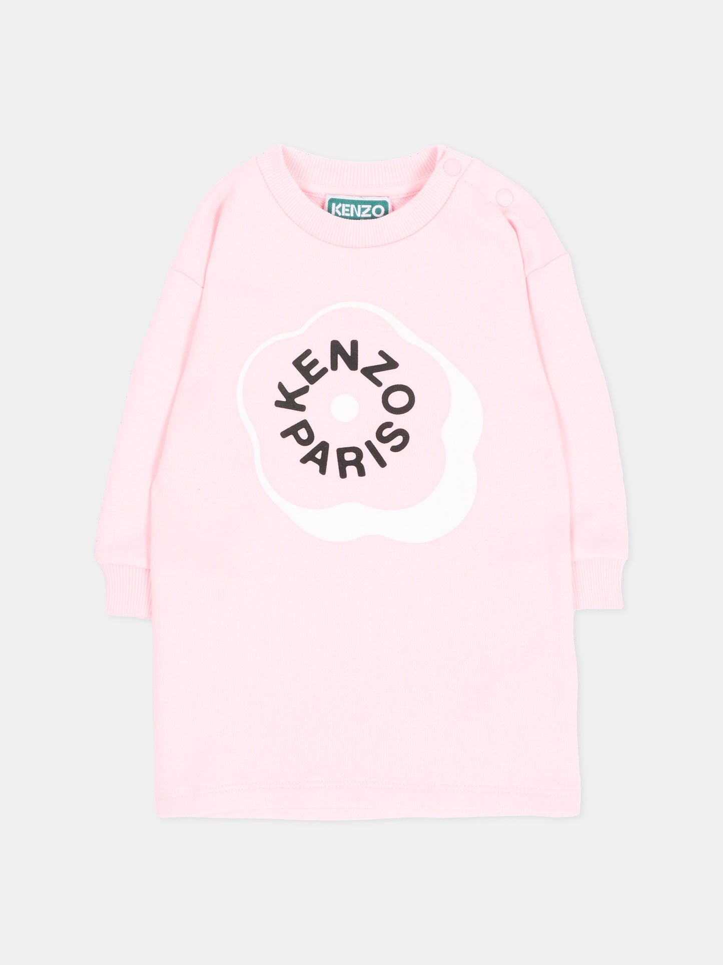 Vestito rosa per neonata con logo,Kenzo Kids,K62124 44F