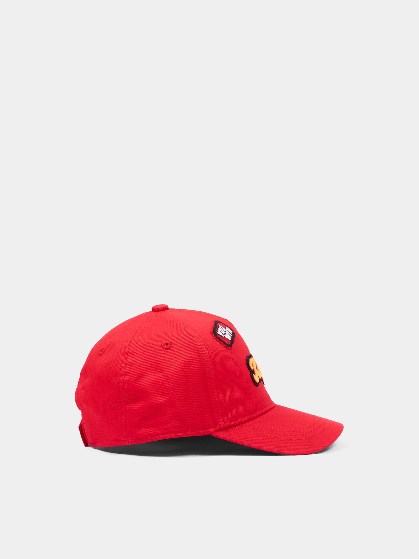 Cappello rosso per bambini con patch logo,Kenzo Kids,K62157 990