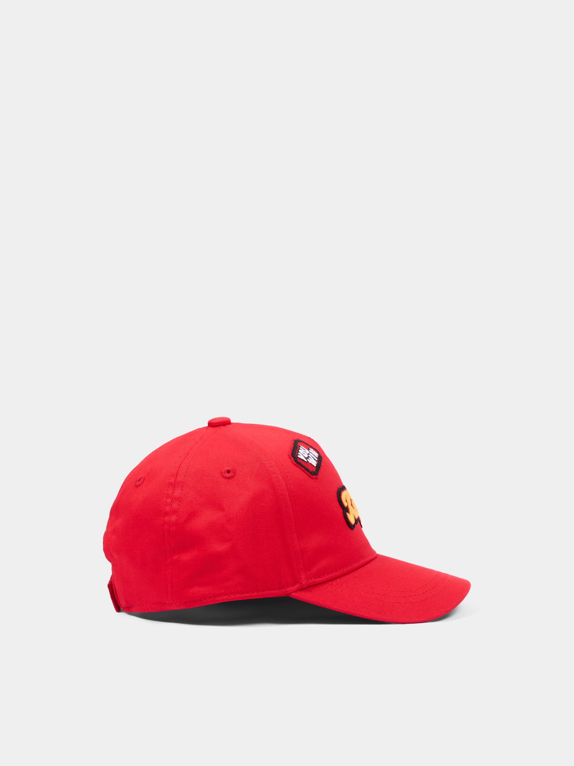Cappello rosso per bambini con patch logo,Kenzo Kids,K62157 990