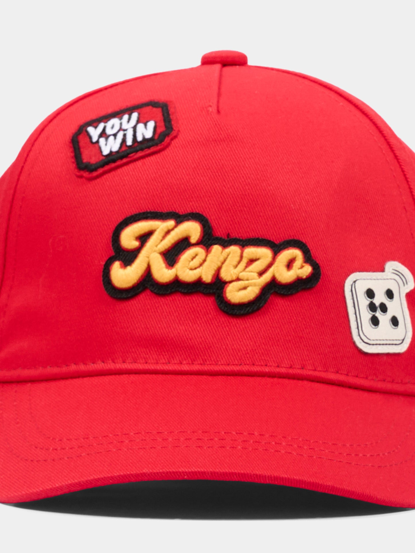Cappello rosso per bambini con patch logo,Kenzo Kids,K62157 990