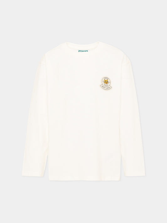 T-Shirt avorio per bambina con tigre,Kenzo Kids,K62159 117