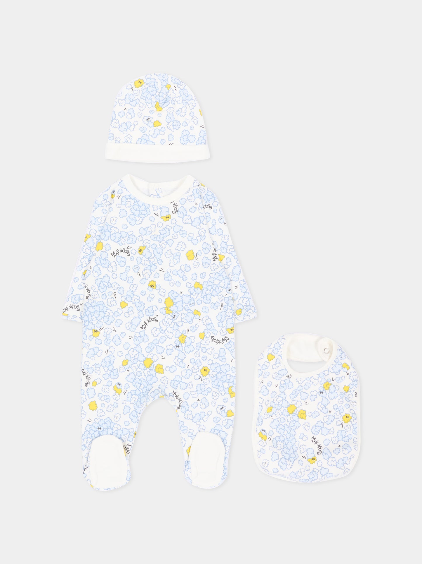 Set Tutine bianco per neonato con stampa,Marc Jacobs,W61075 182