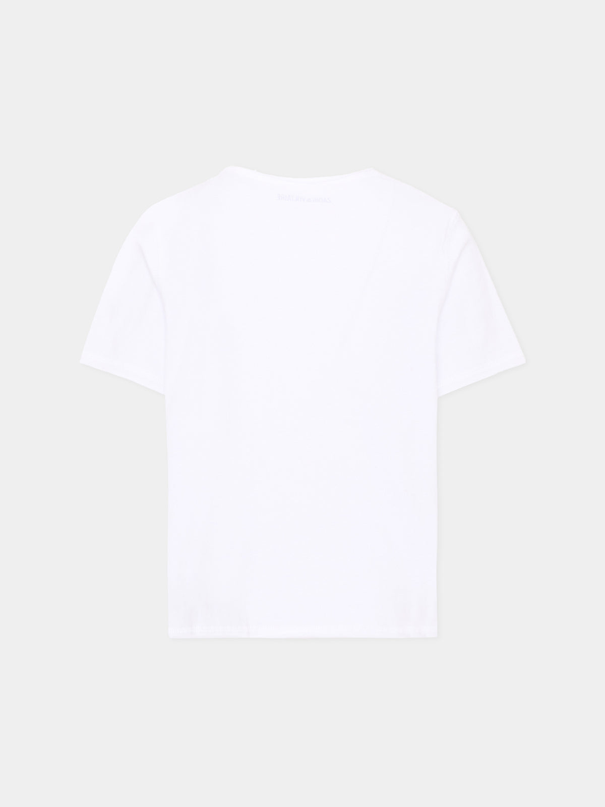 T-shirt bianca per bambino con logo,Zadig & Voltaire Kids,X60840 10P